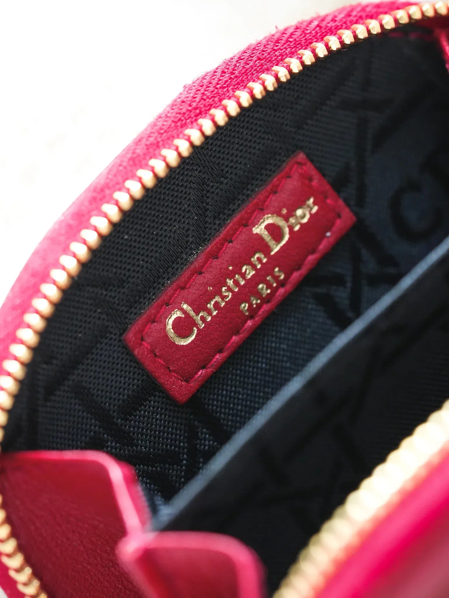 Christian Dior - Porte-monnaie rouge vernis - Atelier Victor