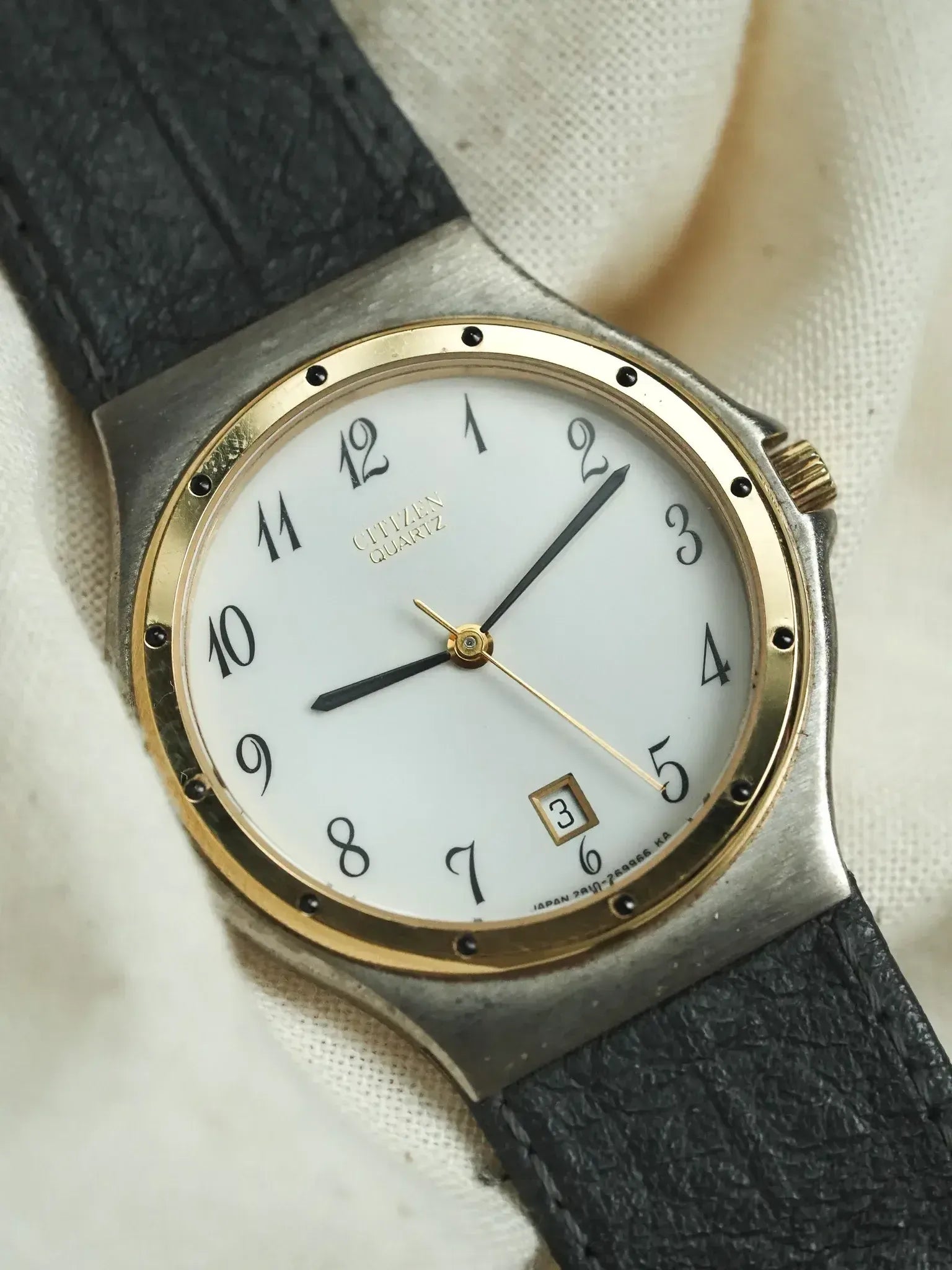 Citizen - Acier Bracelet Intégré Cadran Blanc - NOS - 1990s - Atelier Victor