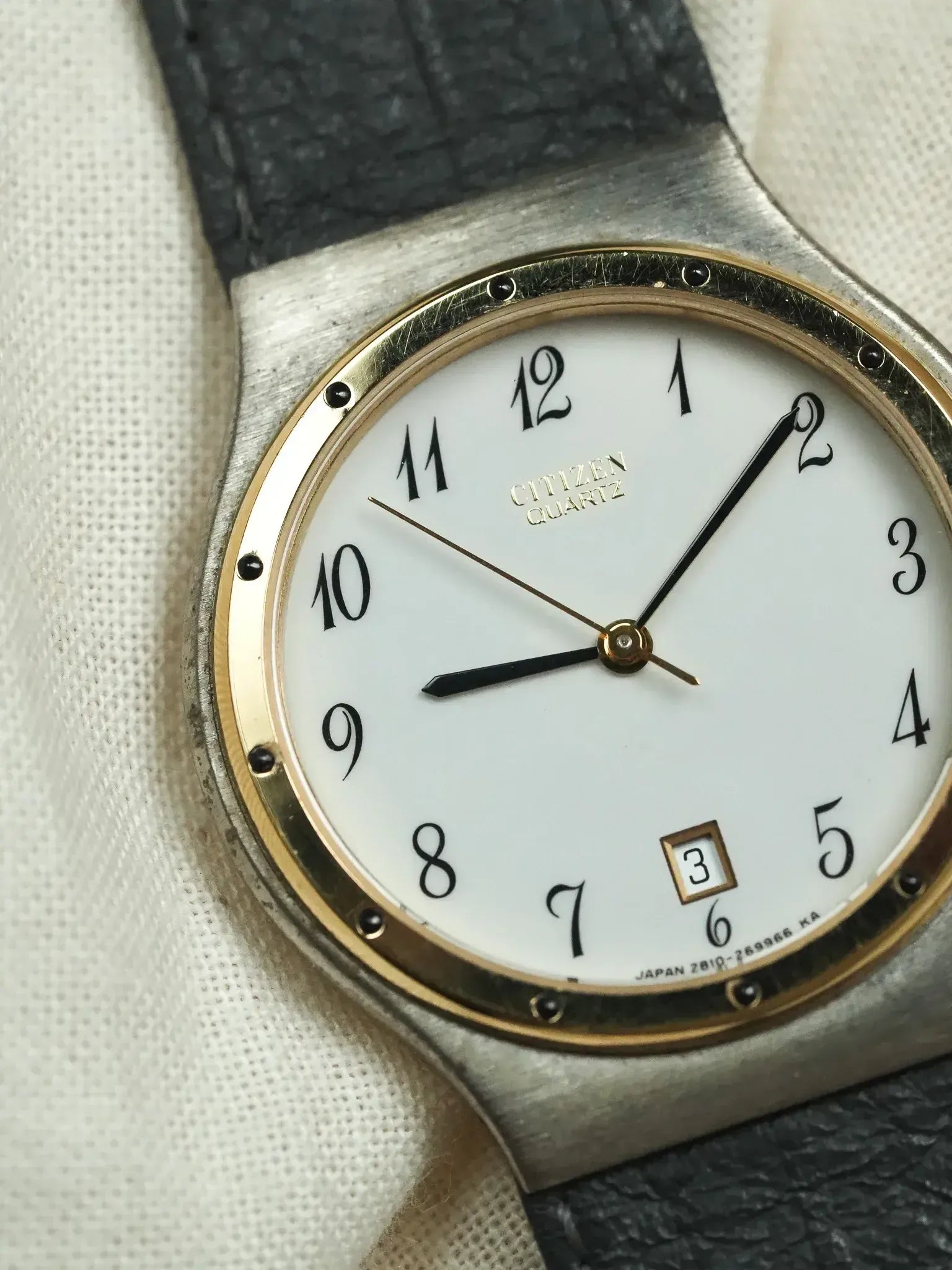 Citizen - Acier Bracelet Intégré Cadran Blanc - NOS - 1990s - Atelier Victor