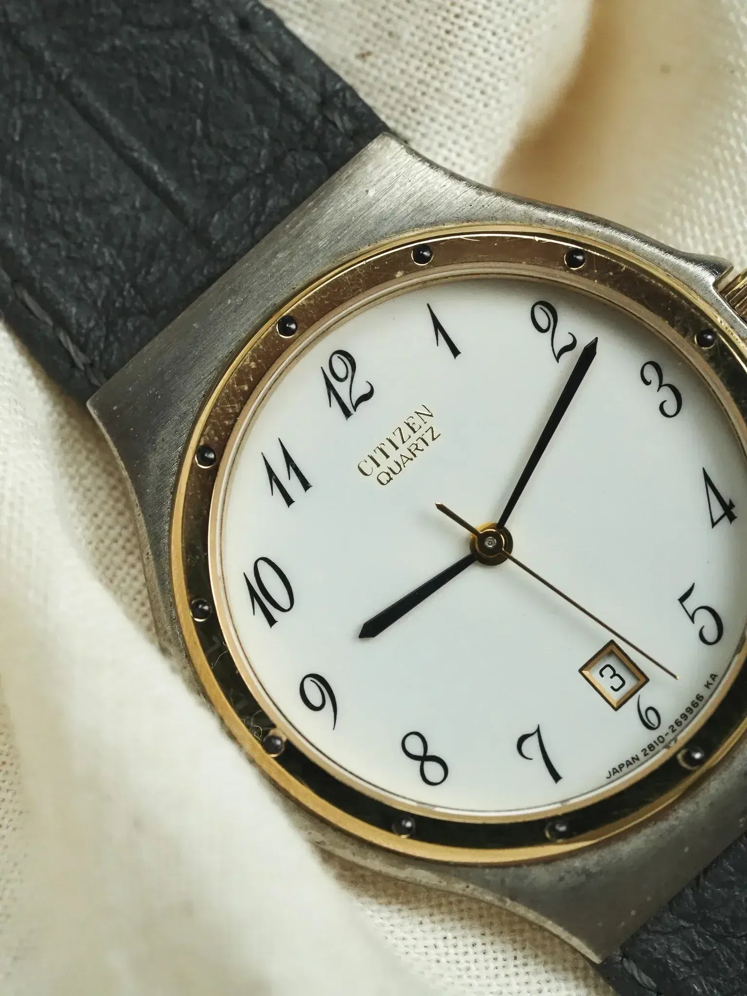 Citizen - Acier Bracelet Intégré Cadran Blanc - NOS - 1990s - Atelier Victor