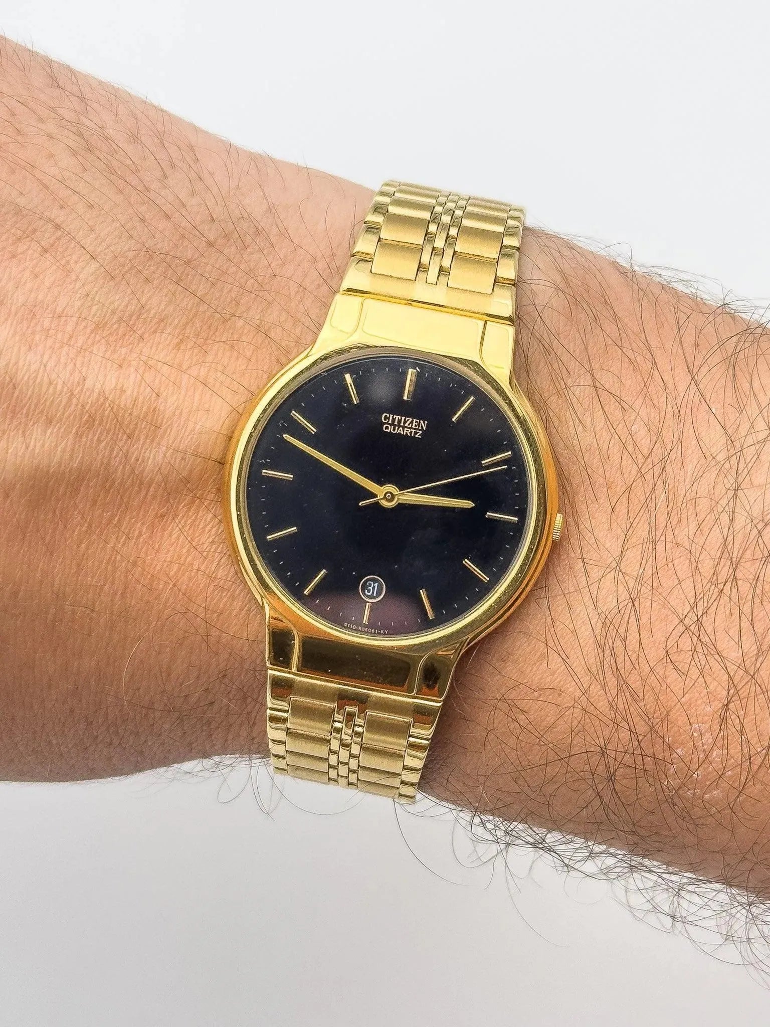 Citizen - Black Dial Full Gold - NOS - 1991 - Atelier Victor Paris - Vintage Watch Shop Dubai