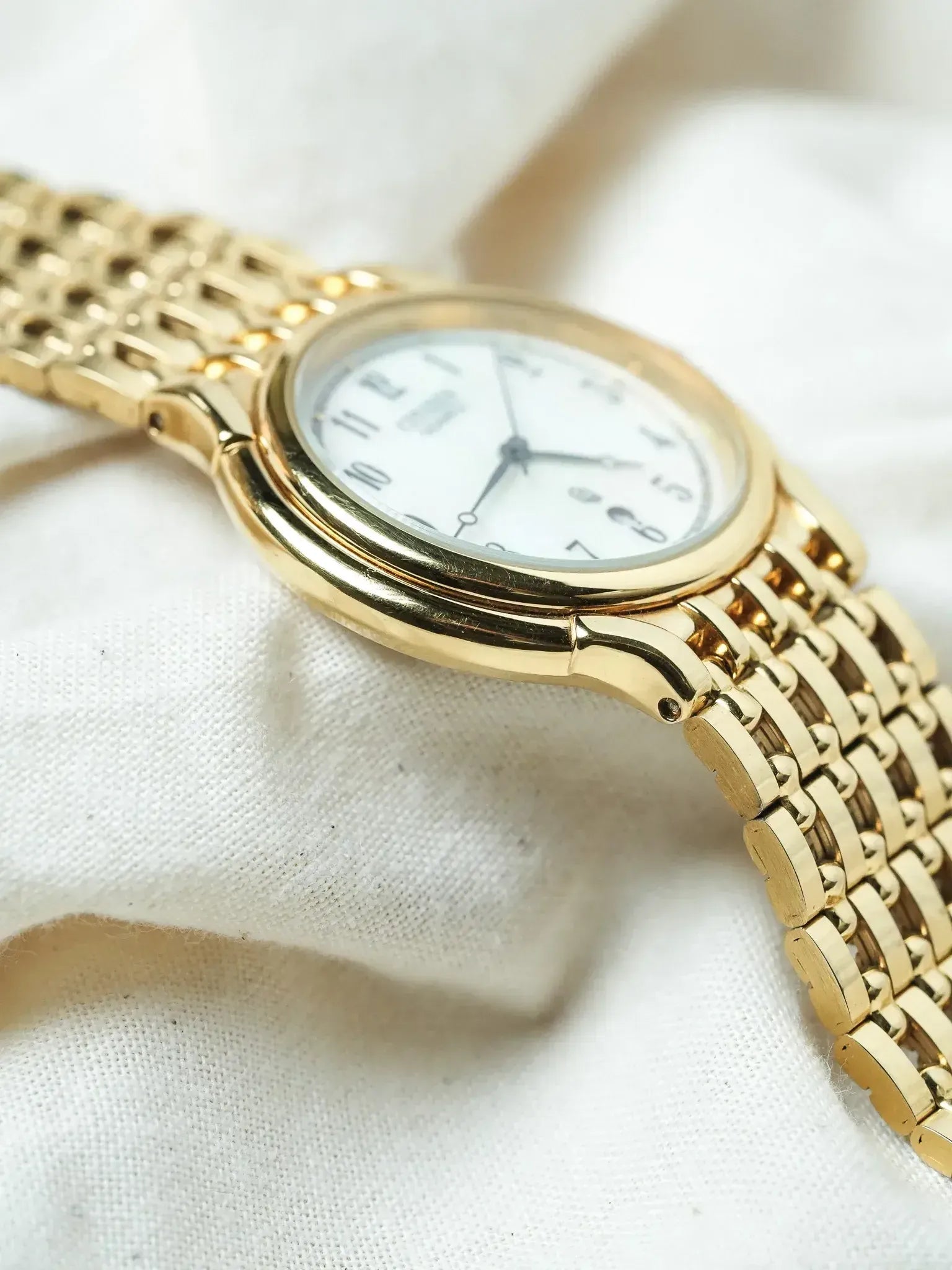 Citizen - Bracelet Maille Or Cadran nacre date - 1997 - Atelier Victor