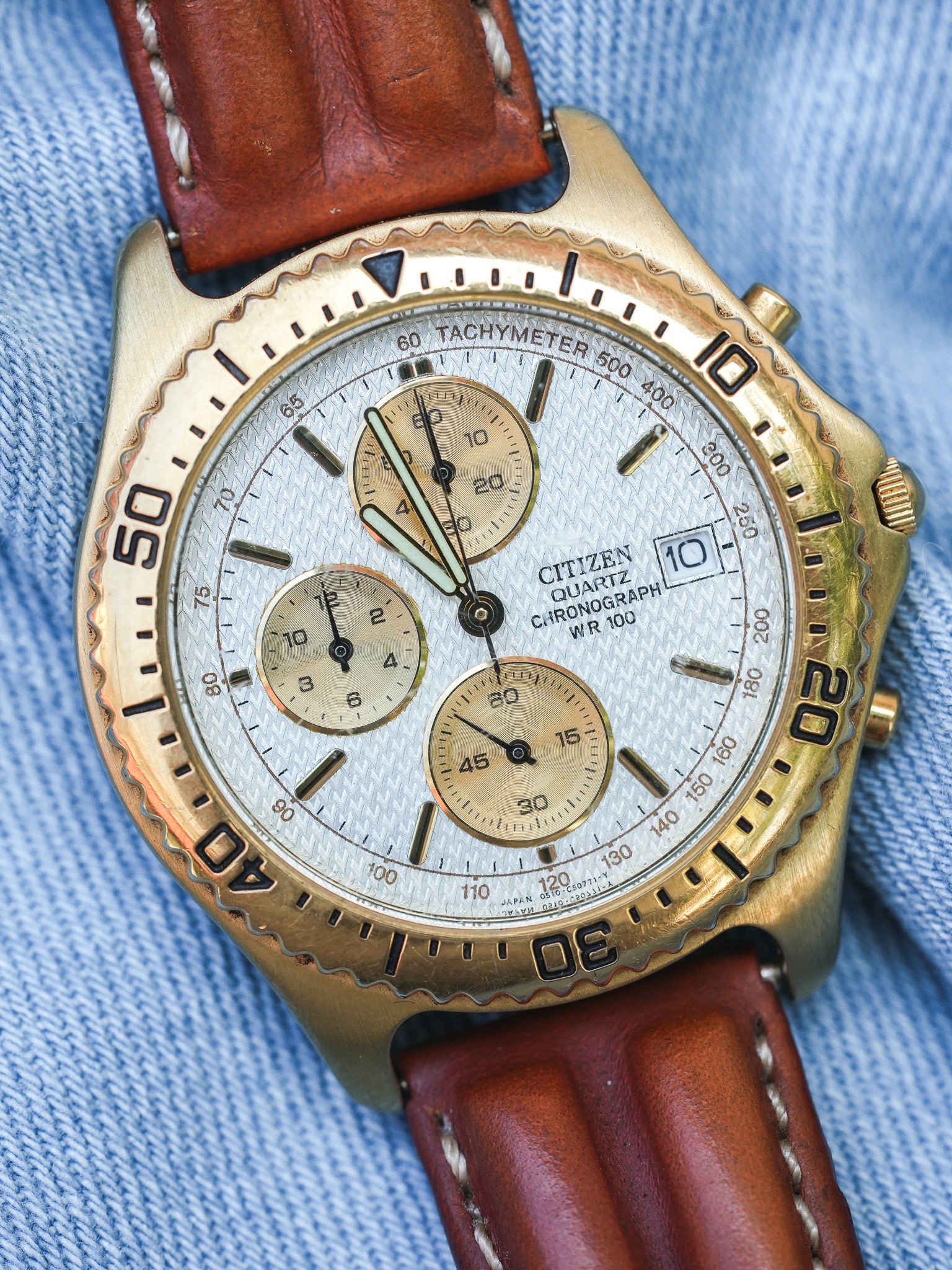 Citizen - Chronographe Date Or Tapisserie - 1997 - Atelier Victor - Vintage Shop