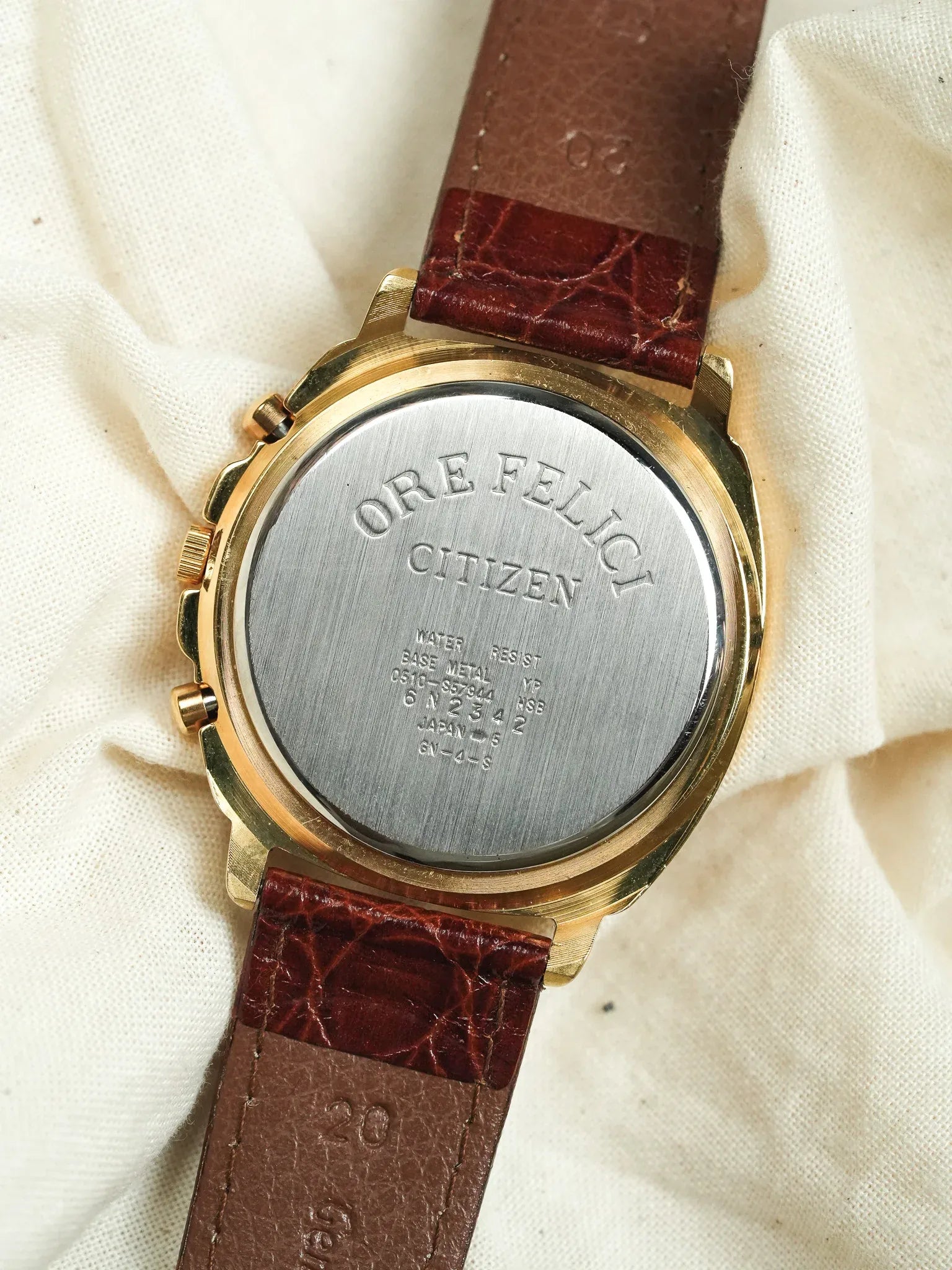 Citizen - Chronographe Plaqué Or Date - NOS - 1990s - Atelier Victor