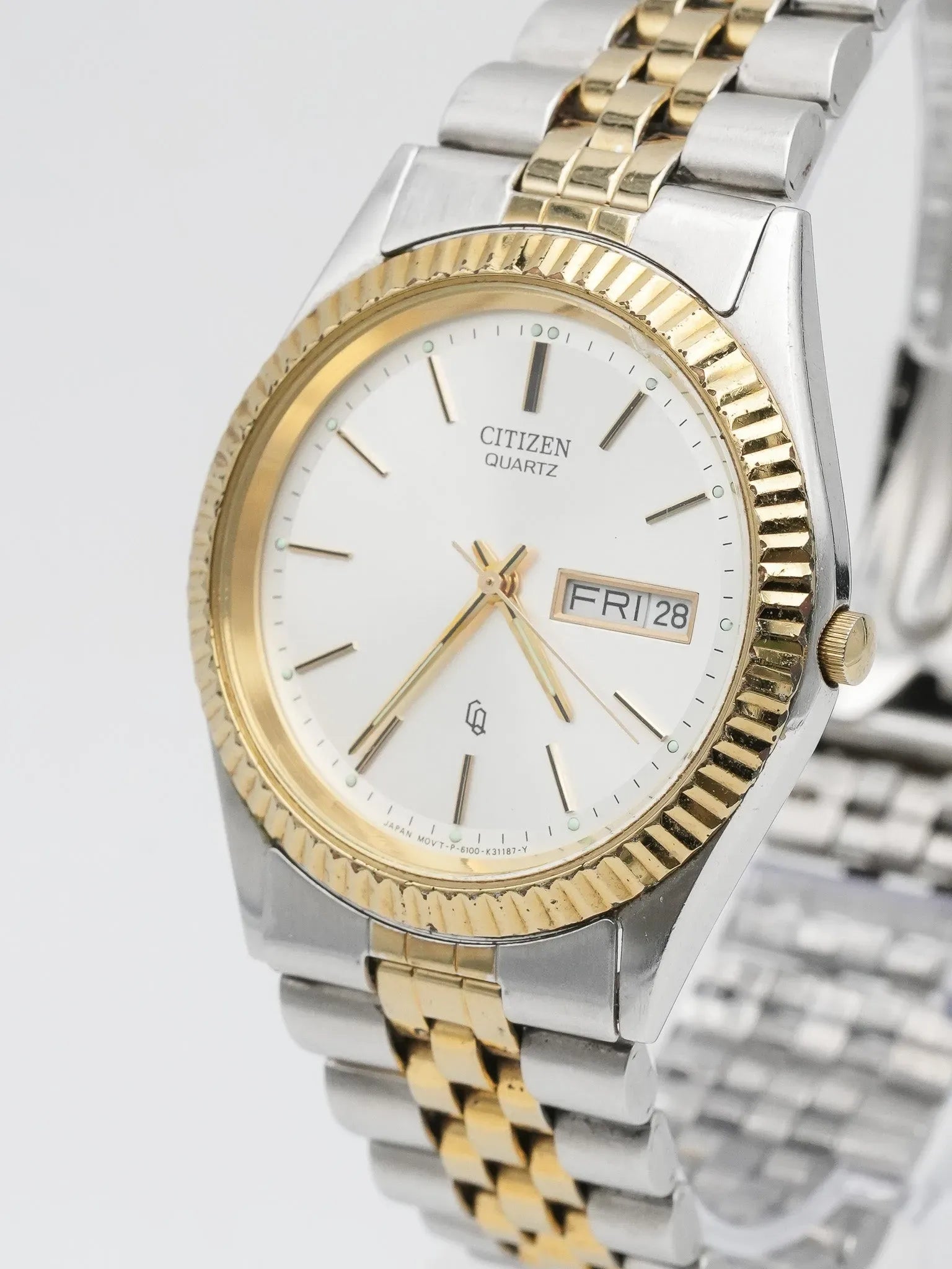 Citizen - Datejust cannelé jubilé acier or - 1990s - Atelier Victor - Vintage Shop