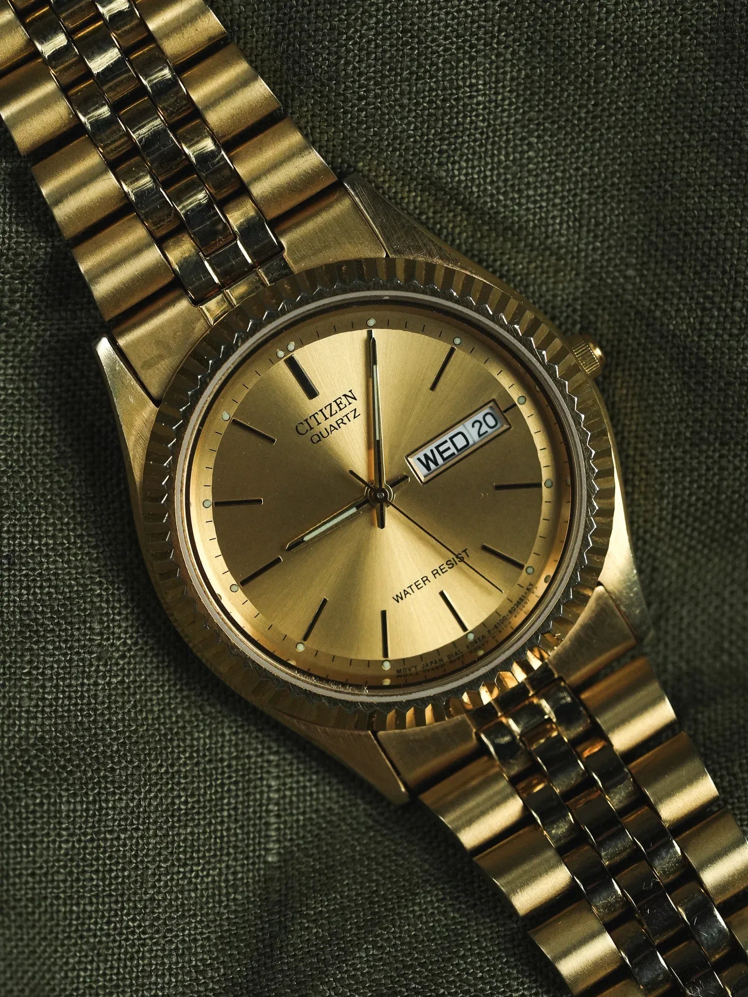 Citizen - Daydate Jubilee Cannelé Plaqué or - 1976 - Atelier Victor - Vintage Shop
