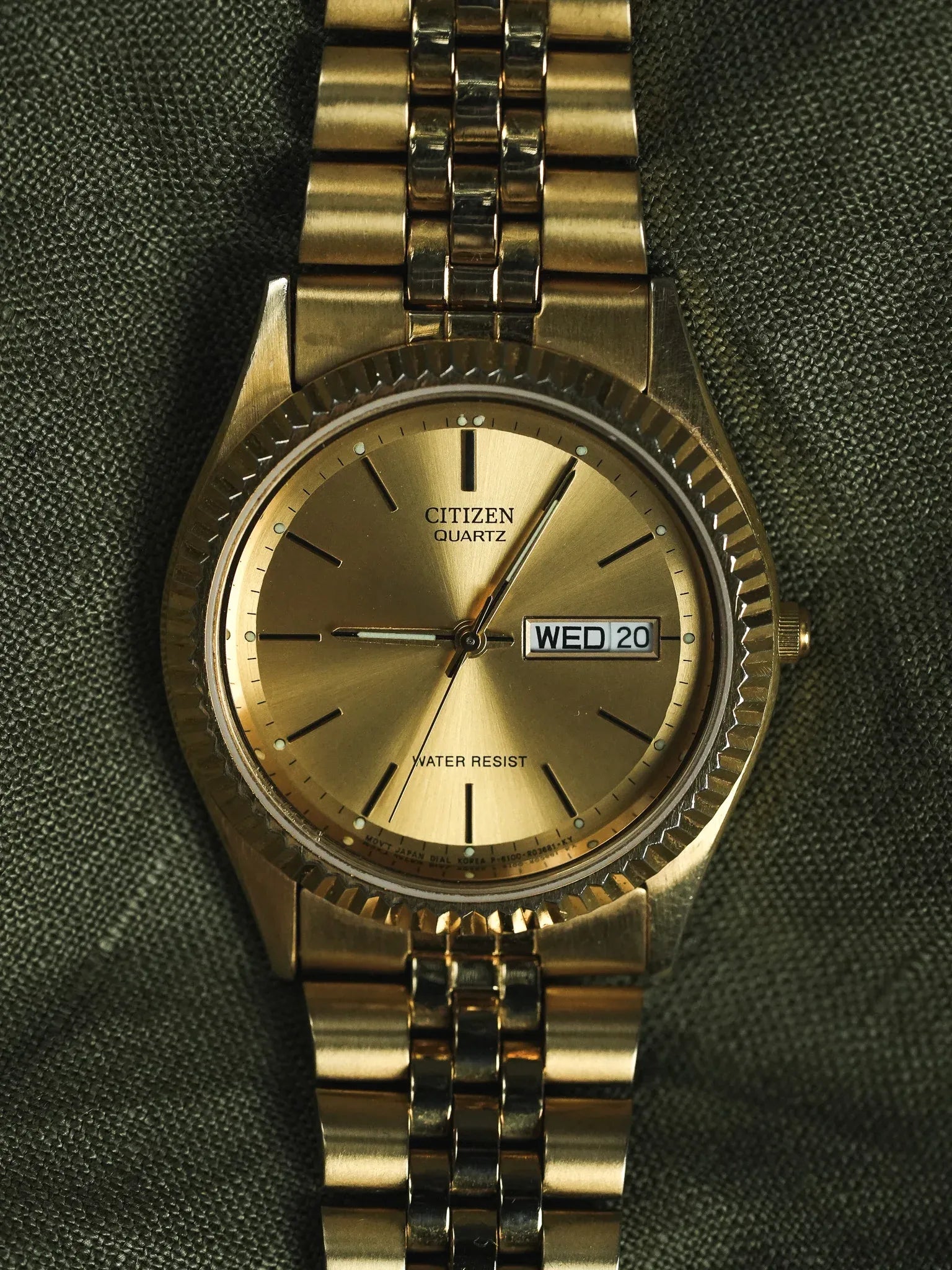 Citizen - Daydate Jubilee Cannelé Plaqué or - 1976 - Atelier Victor - Vintage Shop