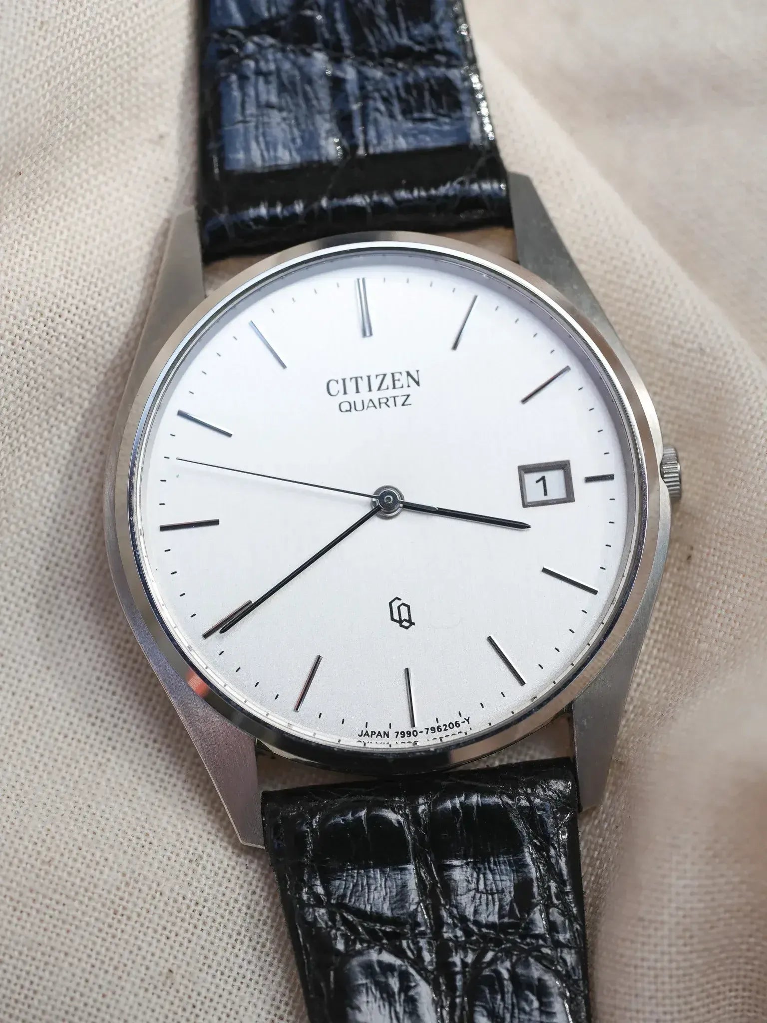 Citizen - dress watch slim acier date - NOS - 1989 - Atelier Victor