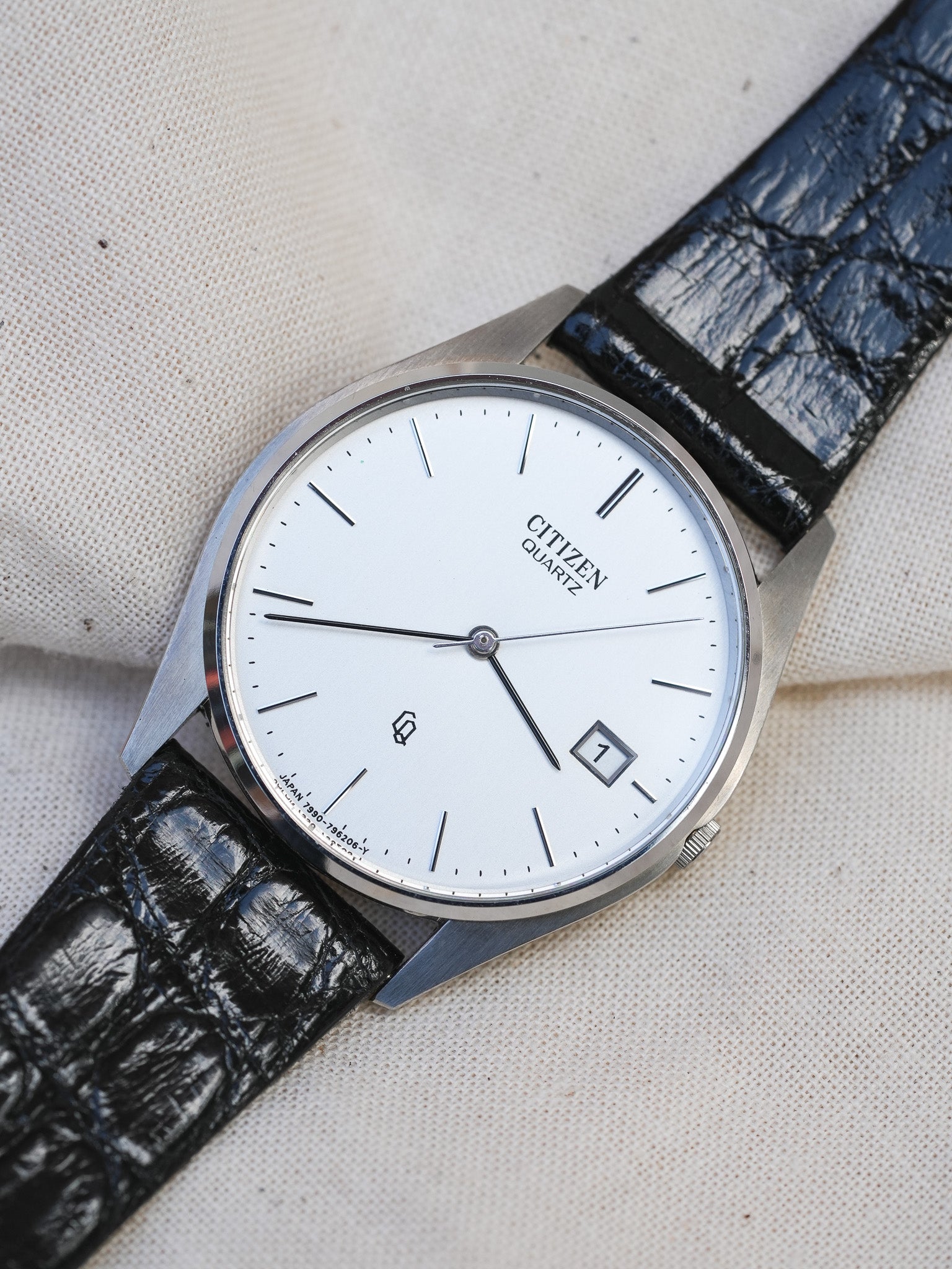 Citizen - dress watch slim acier date - NOS - 1989 - Atelier Victor - Vintage Shop