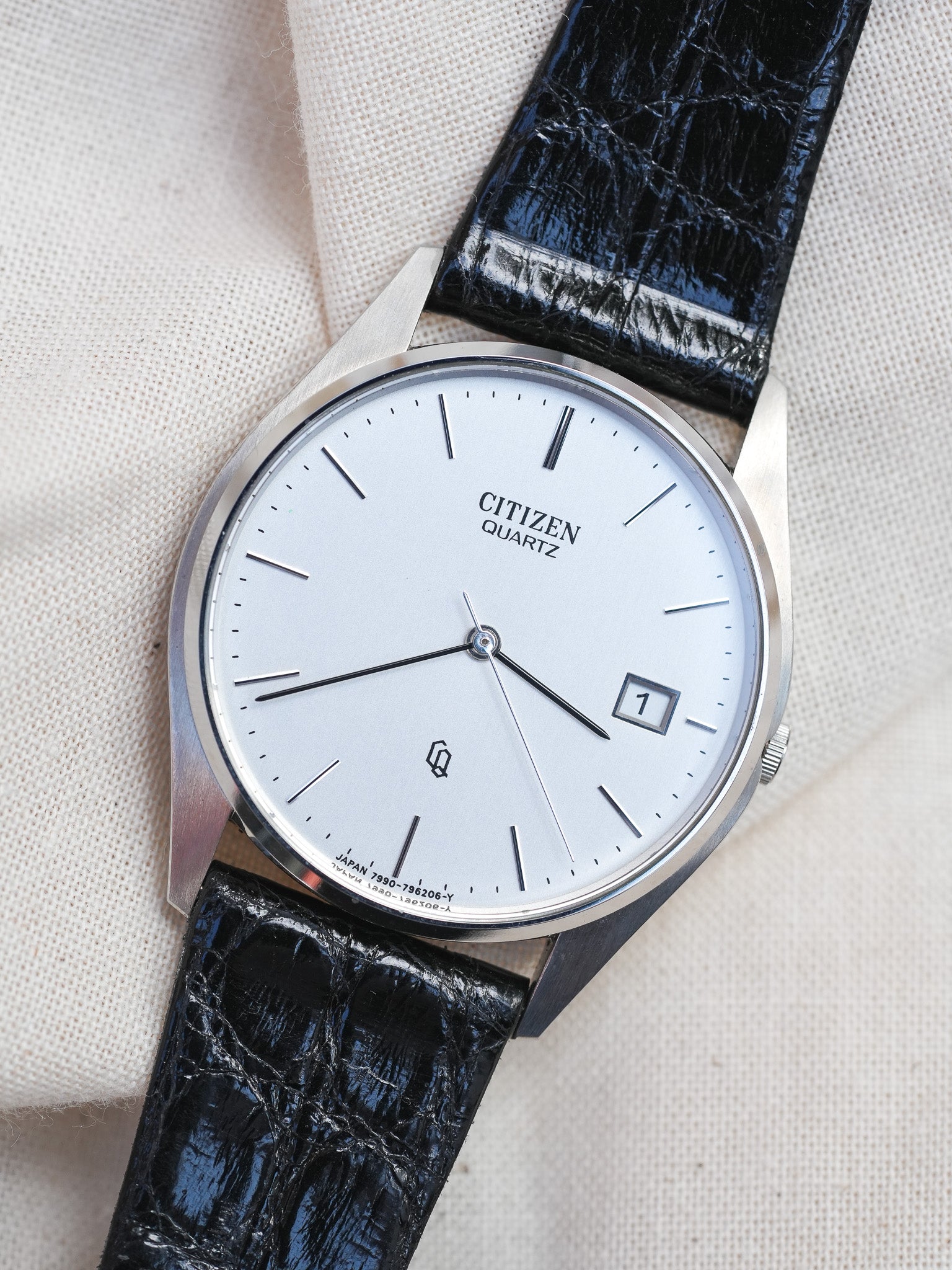 Citizen - dress watch slim acier date - NOS - 1989 - Atelier Victor - Vintage Shop