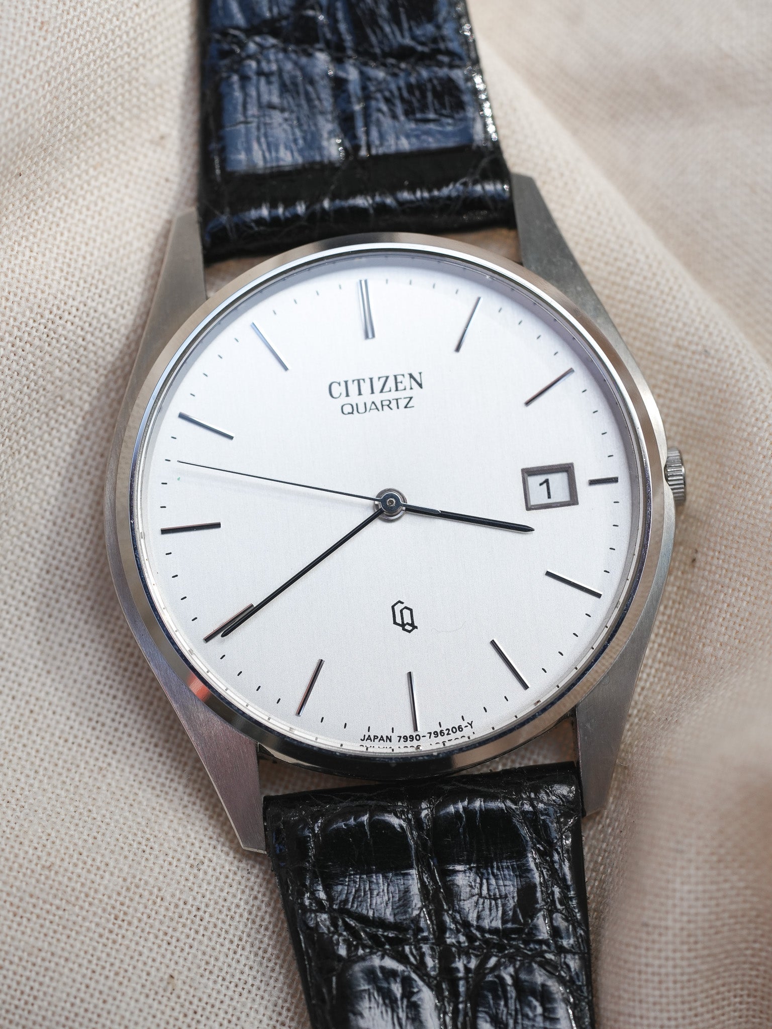 Citizen - dress watch slim acier date - NOS - 1989 - Atelier Victor - Vintage Shop