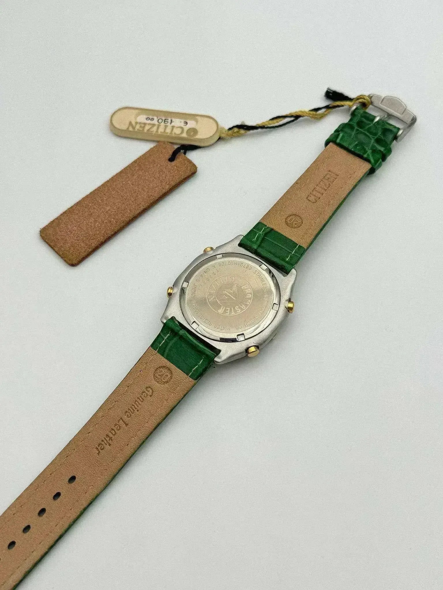 Citizen - Green Alarm Chronograph NOS - FULL SET - 2000s - Atelier Victor