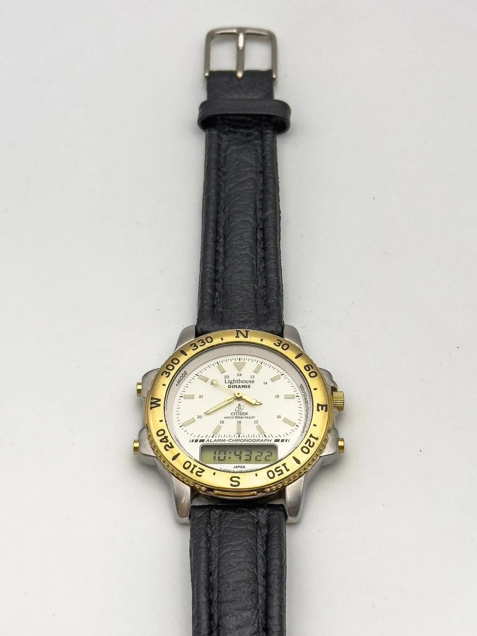 Citizen - Lighthouse Multifonctions Acier Or - 1980s - Atelier Victor - Vintage Shop