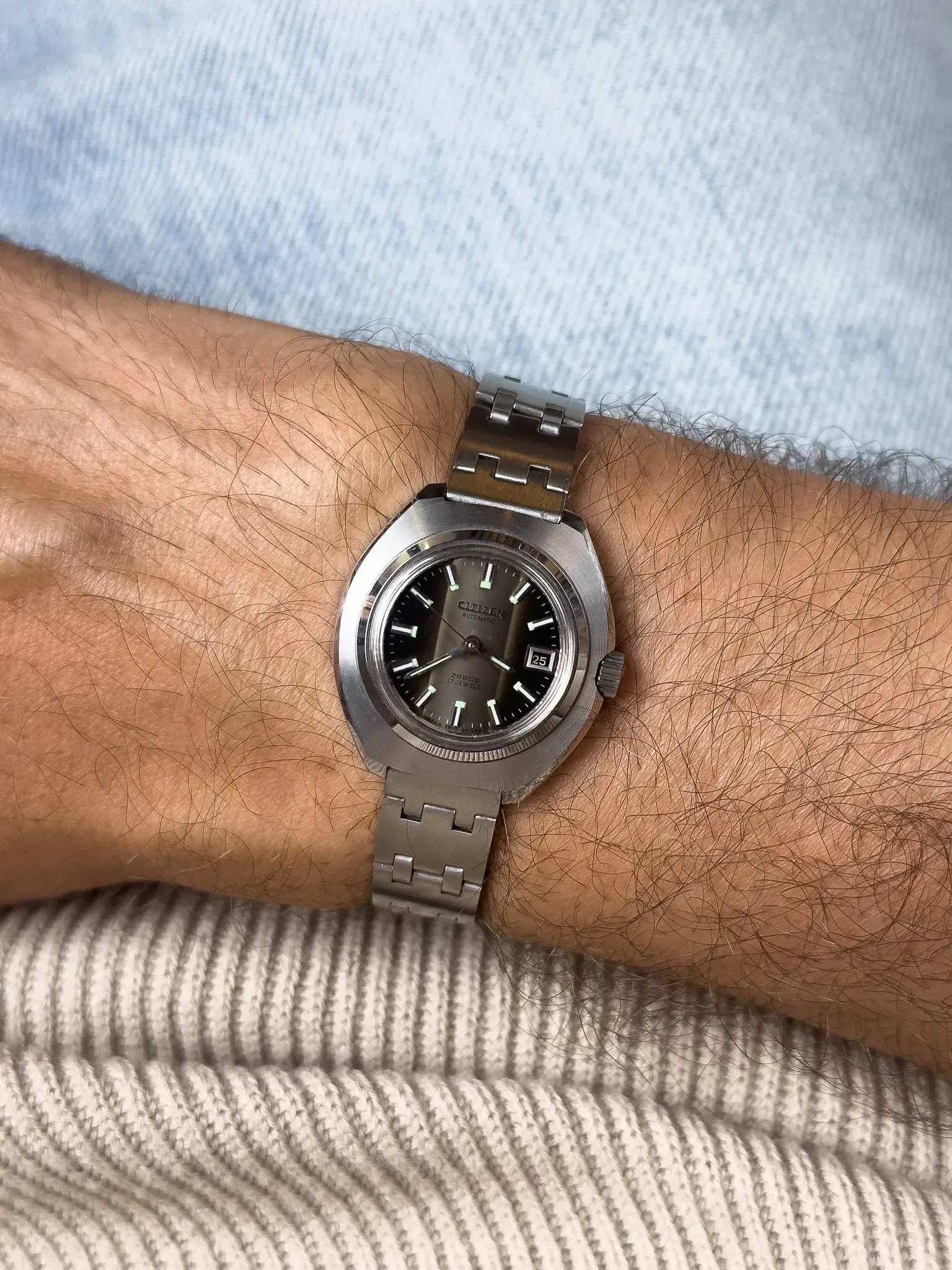 Citizen - Mini Disco Volante Moka Bracelet Acier - Neuve de Stock - 1980s - Atelier Victor