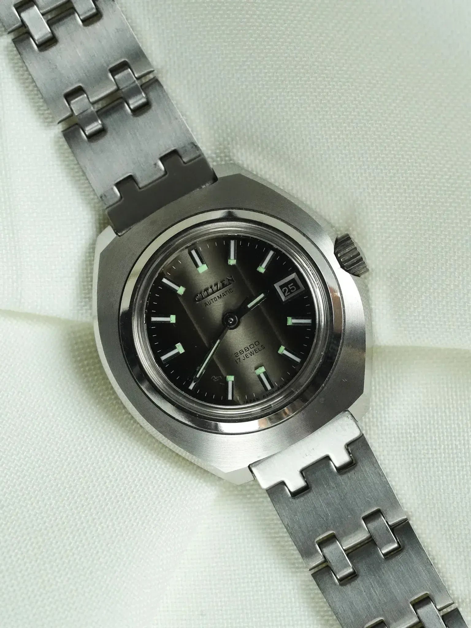 Citizen - Mini Disco Volante Moka Bracelet Acier - Neuve de Stock - 1980s - Atelier Victor