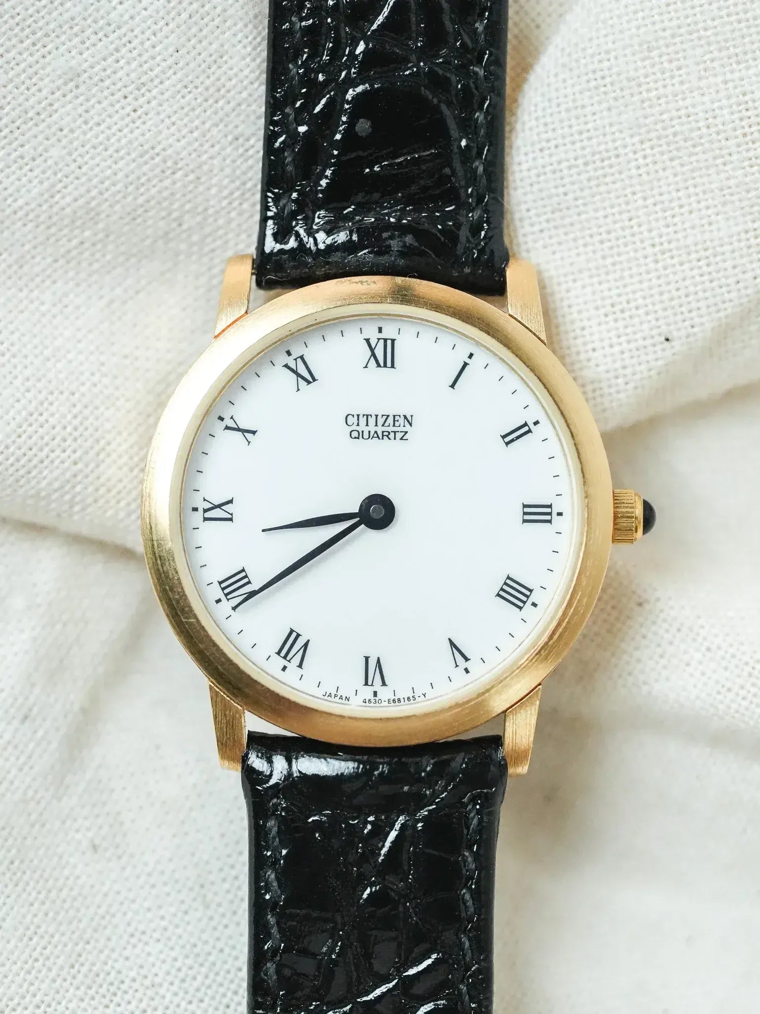 Citizen - Mini Montre habillée Cabochon Or Chiffres Romain - NOS - 1991 - Atelier Victor