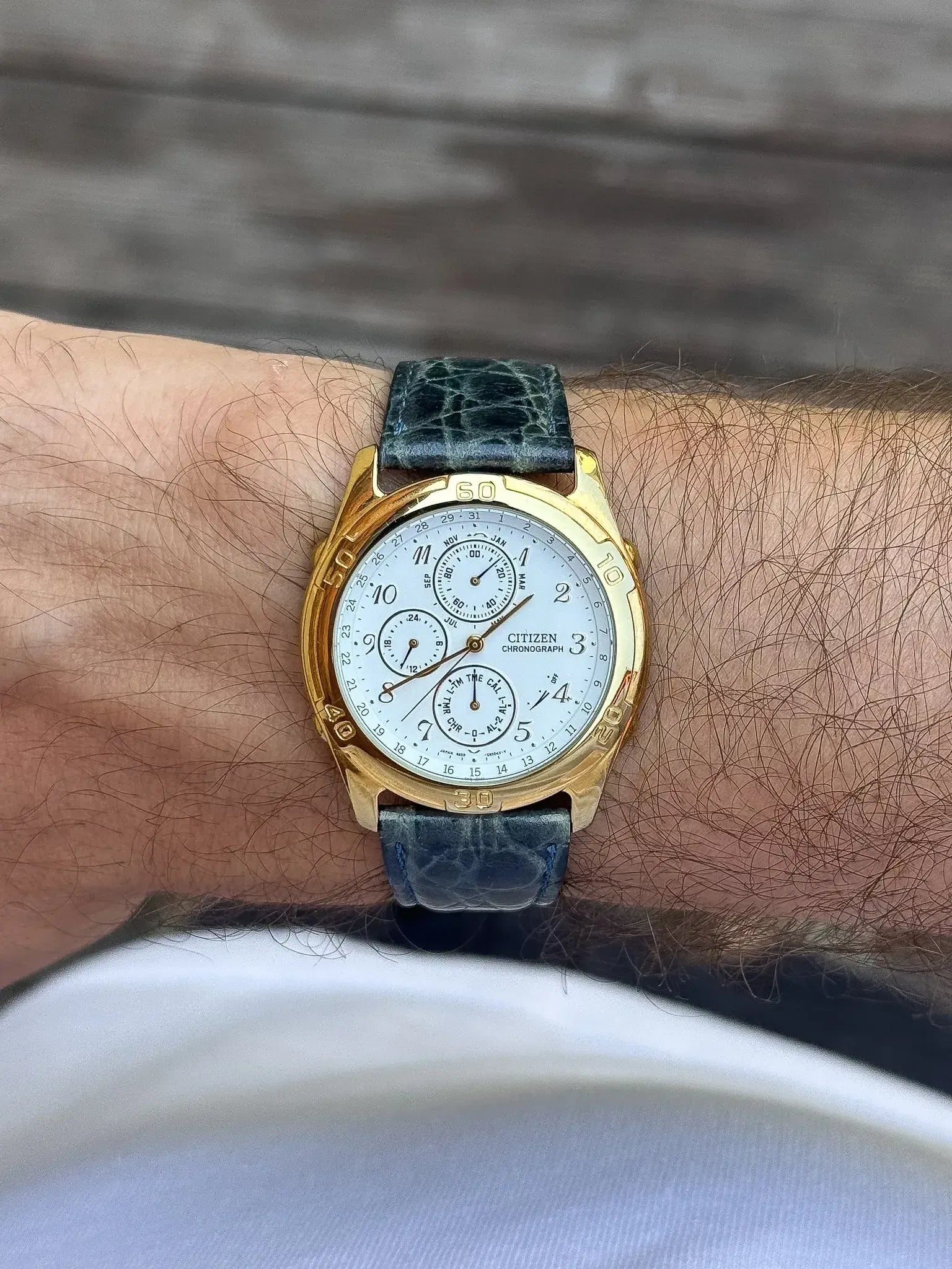 Citizen - Multifonction Or cadran blanc - 1995 - Atelier Victor