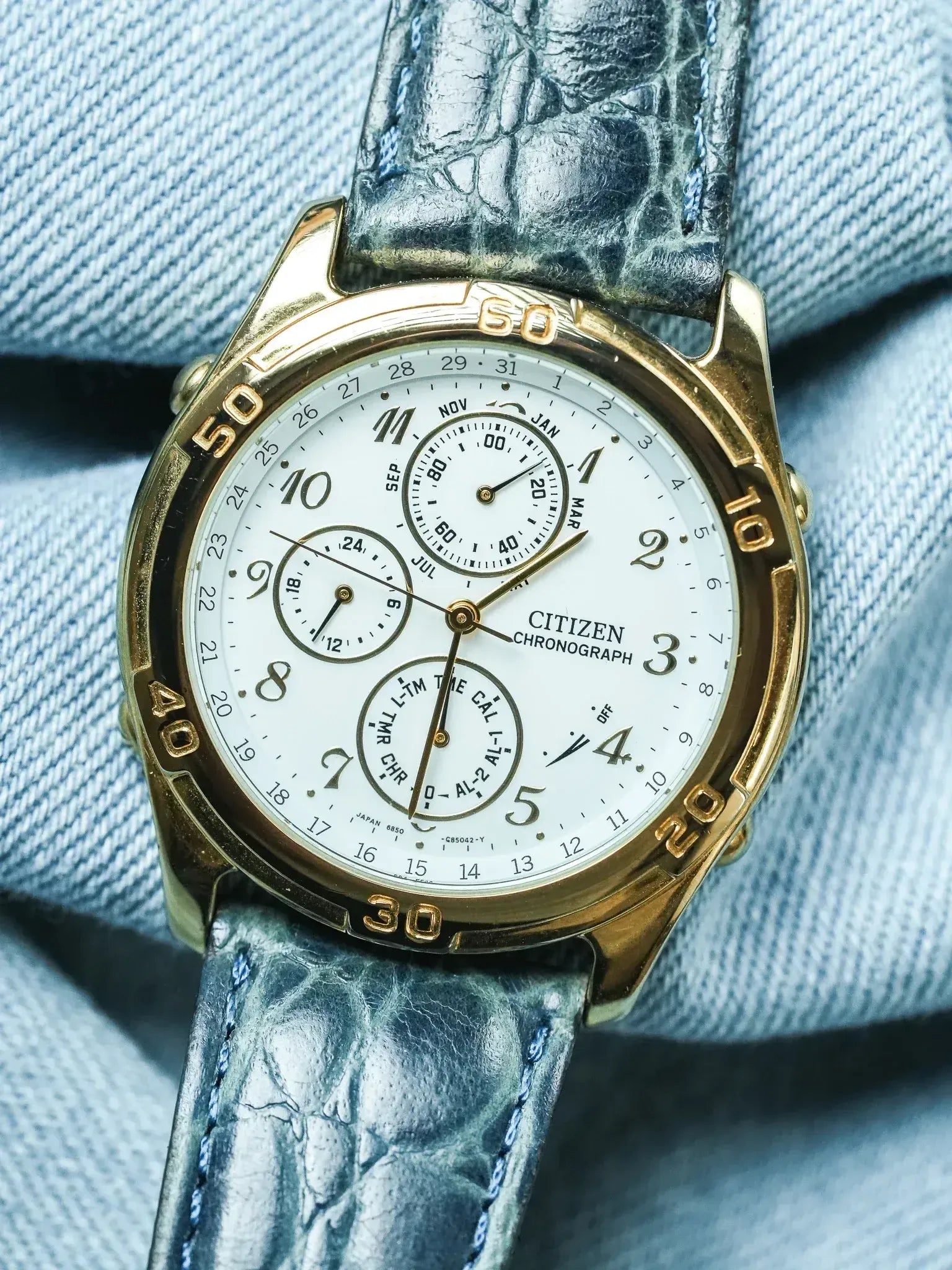 Citizen - Multifonction Or cadran blanc - 1995 - Atelier Victor