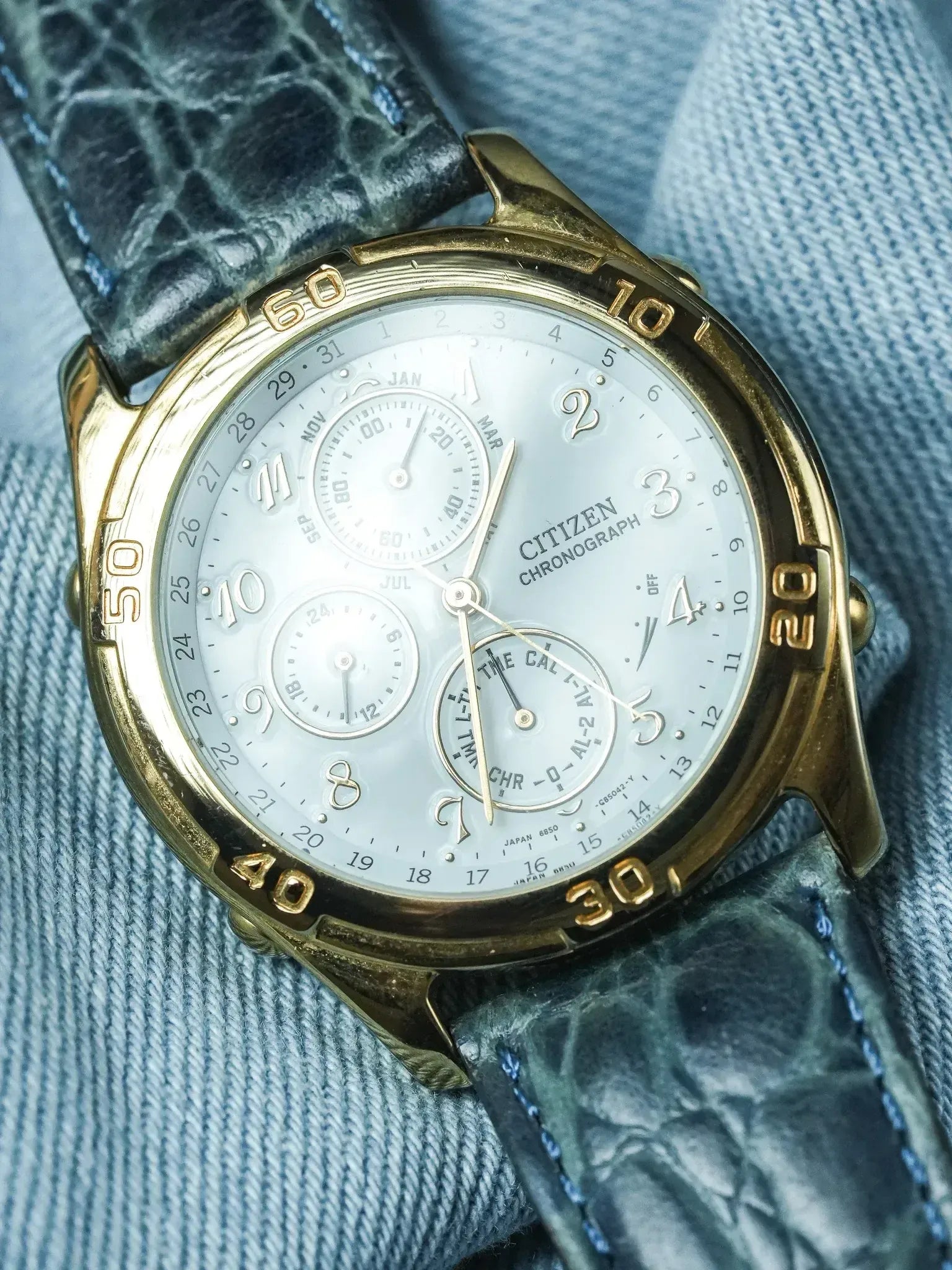 Citizen - Multifonction Or cadran blanc - 1995 - Atelier Victor