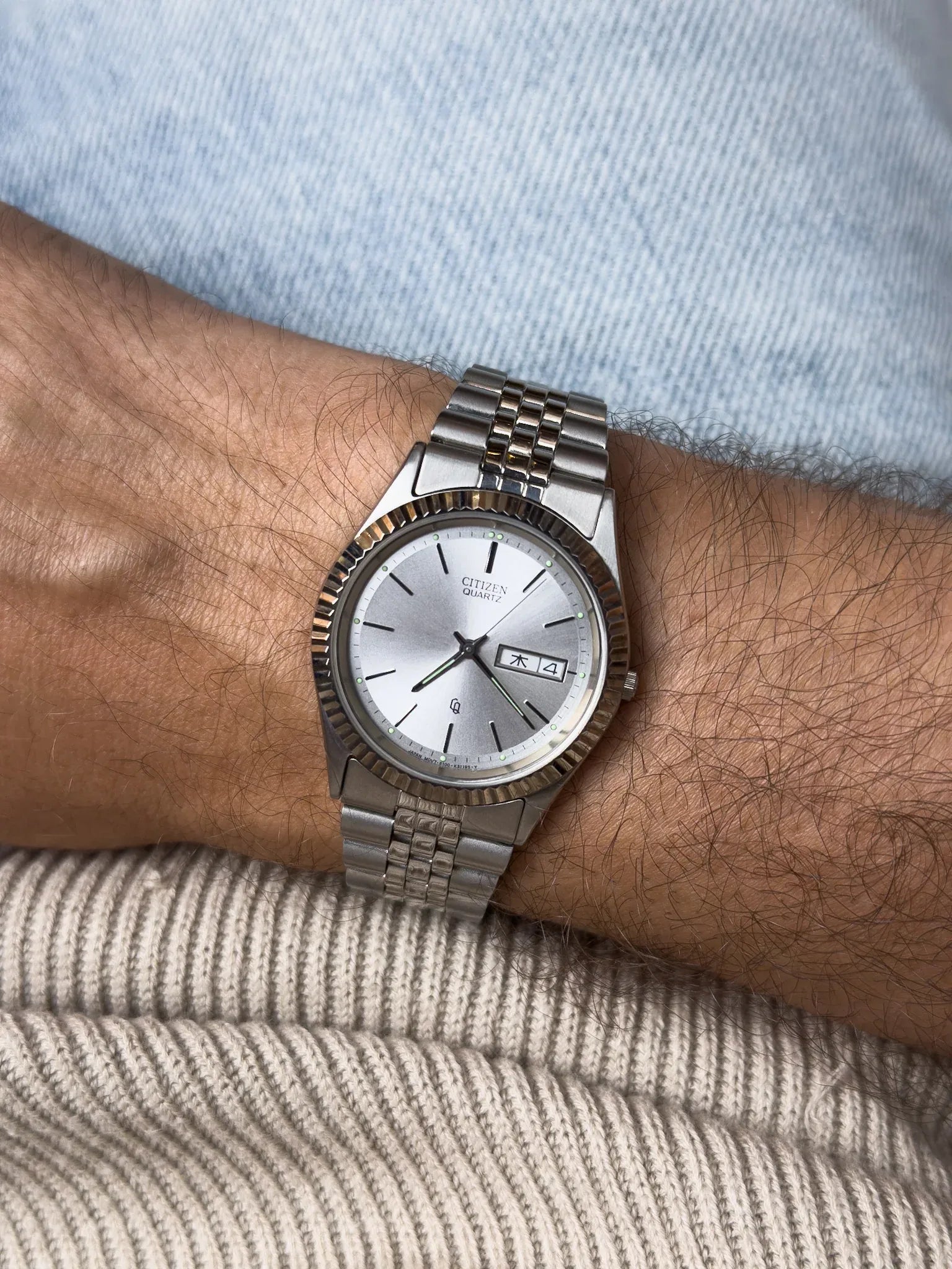 Citizen - President Daydate Kanji Acier - 1990s - Atelier Victor - Vintage Shop