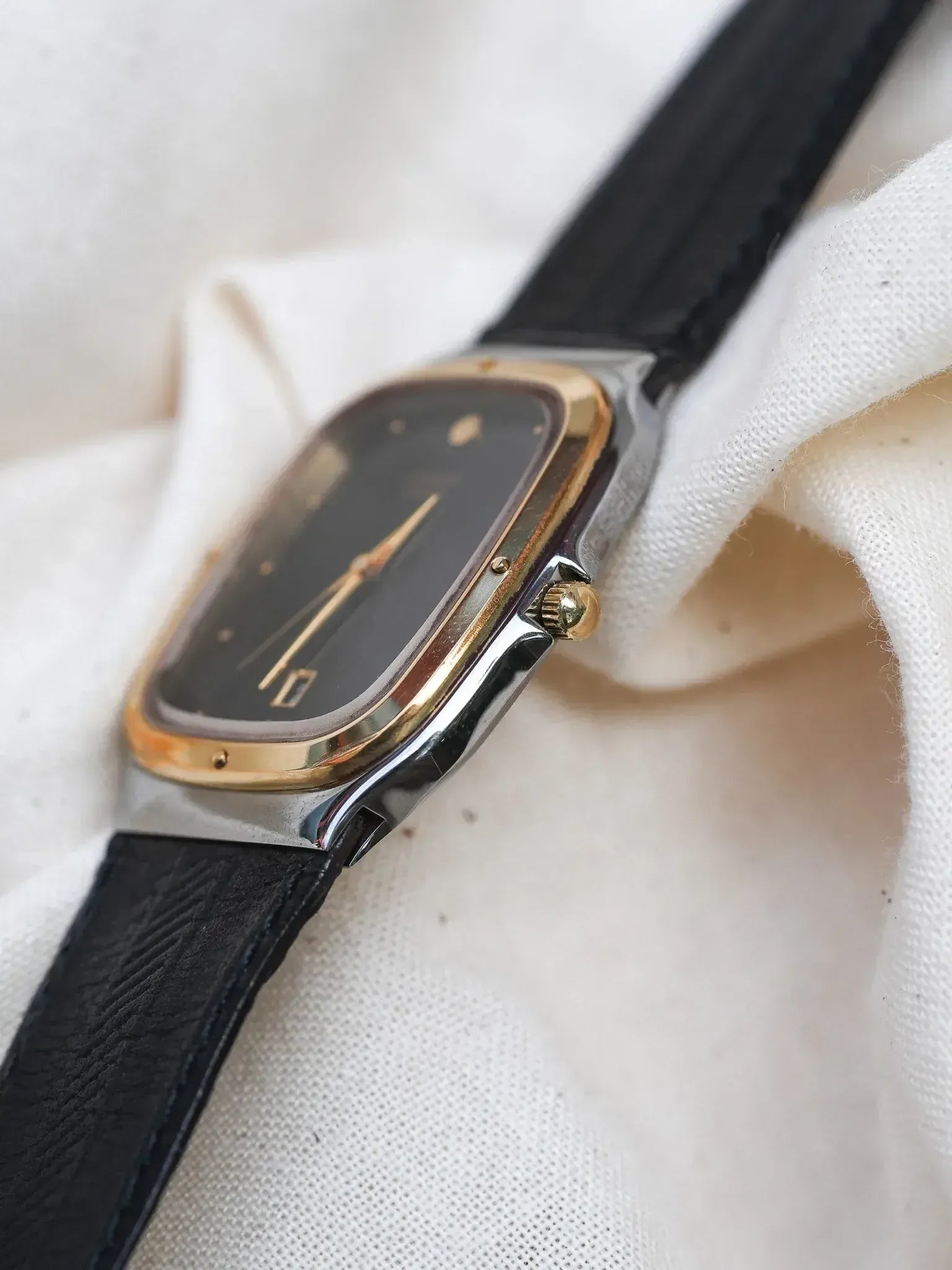 Citizen - Tank Acier Lunette or date 6h - NOS - 1985 - Atelier Victor