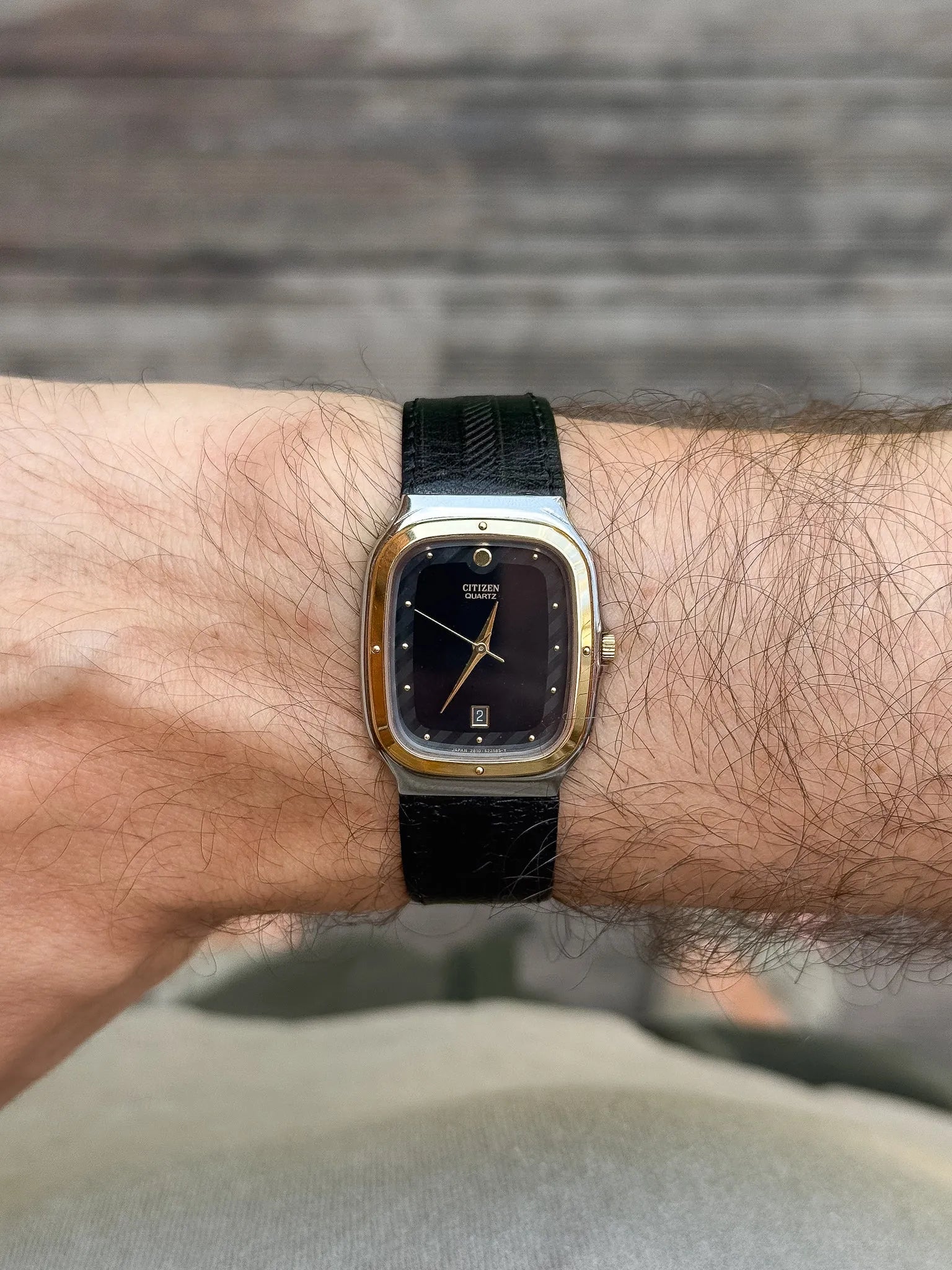 Citizen - Tank Acier Lunette or date 6h - NOS - 1985 - Atelier Victor