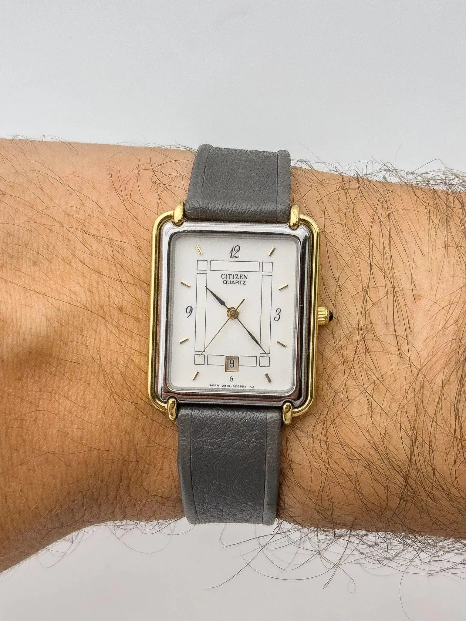 Citizen - Tank PVD Black Gold - Box - 1990's - Atelier Victor Paris - Vintage Watch Shop Dubai