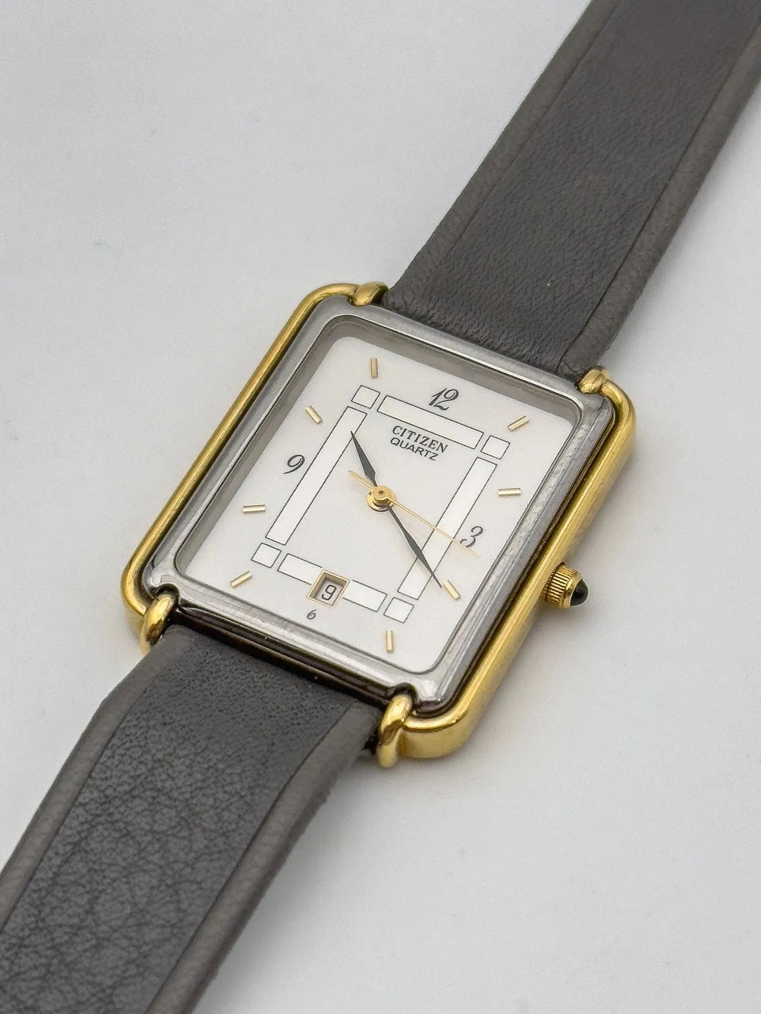 Citizen - Tank PVD Black Gold - Box - 1990's - Atelier Victor Paris - Vintage Watch Shop Dubai