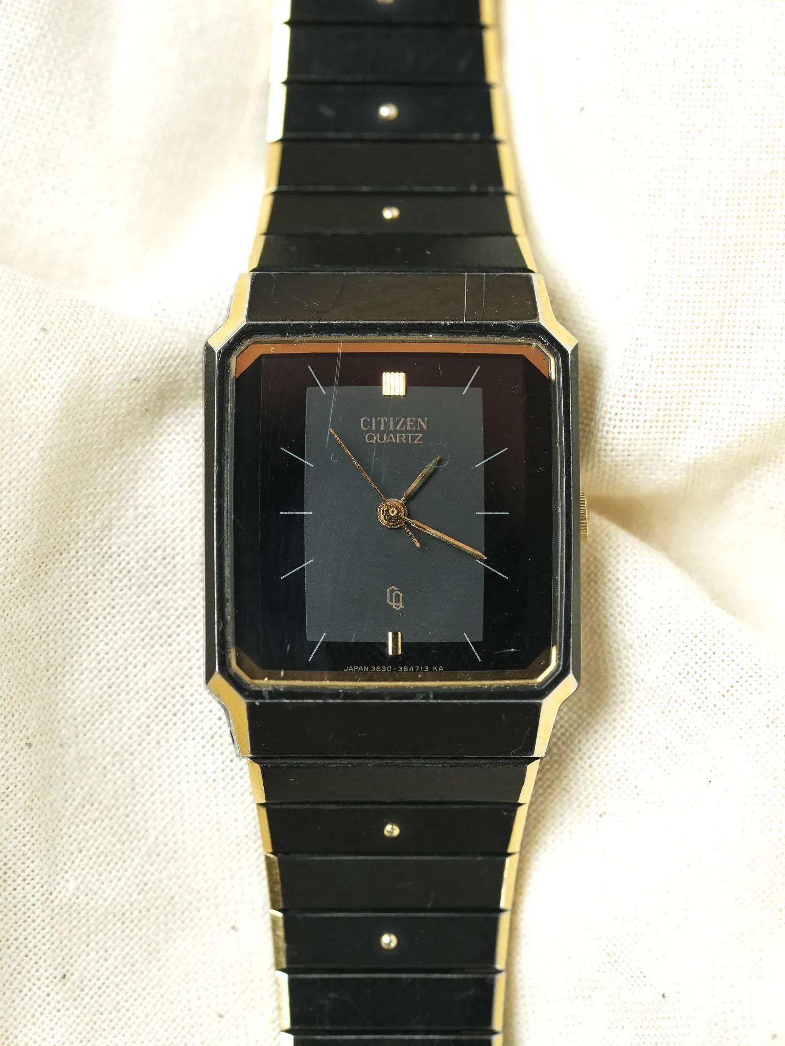 Citizen - Tank black PVD GOLD - 1985