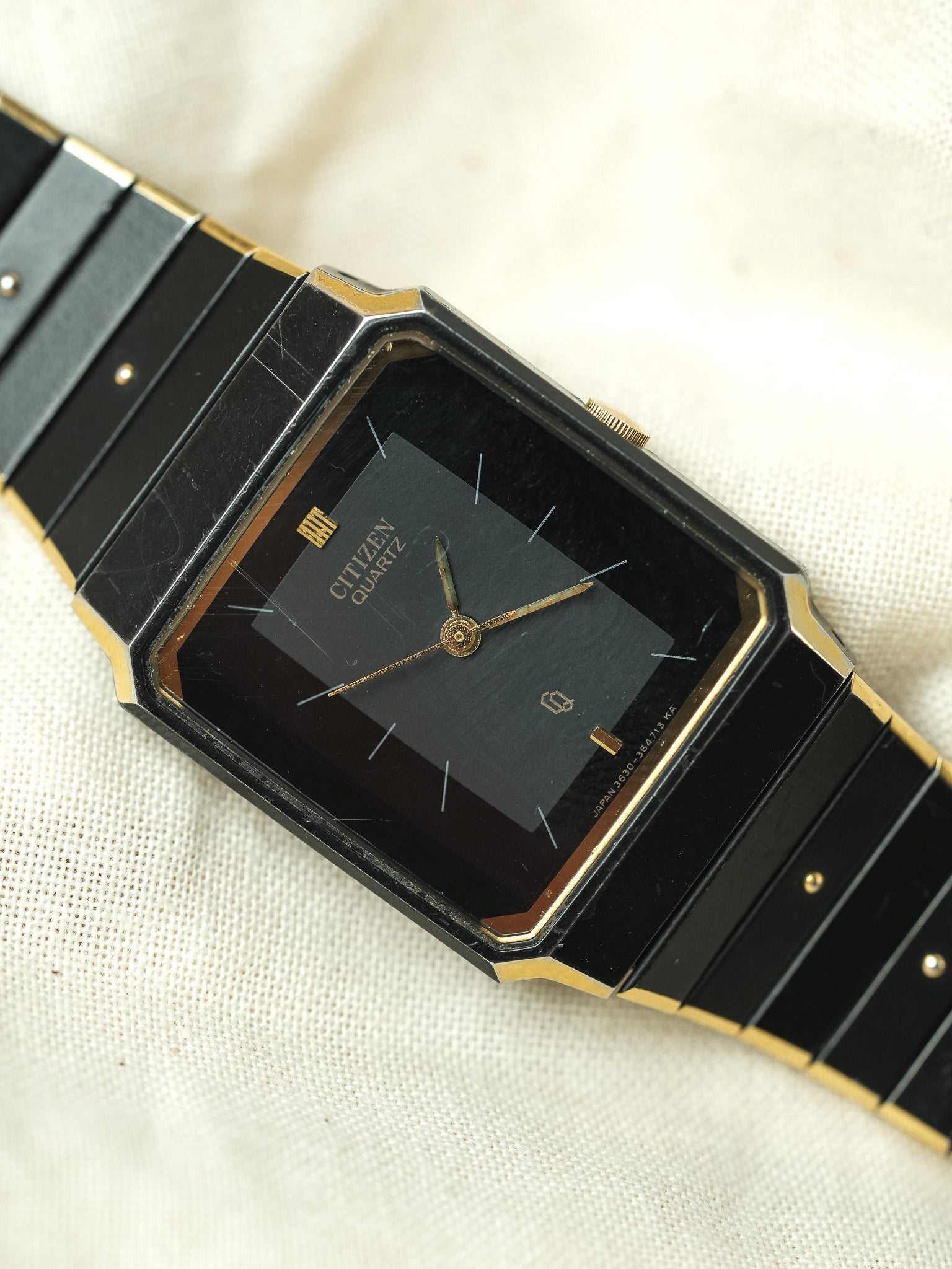 Citizen - Tank PVD noir OR - 1985 - Atelier Victor - Vintage Shop