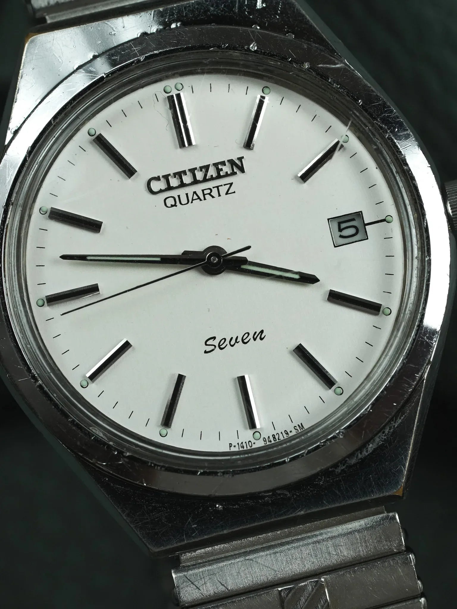 Citizen - Tonneau Acier Quartz Seven Date - 1990s - Atelier Victor - Vintage Shop