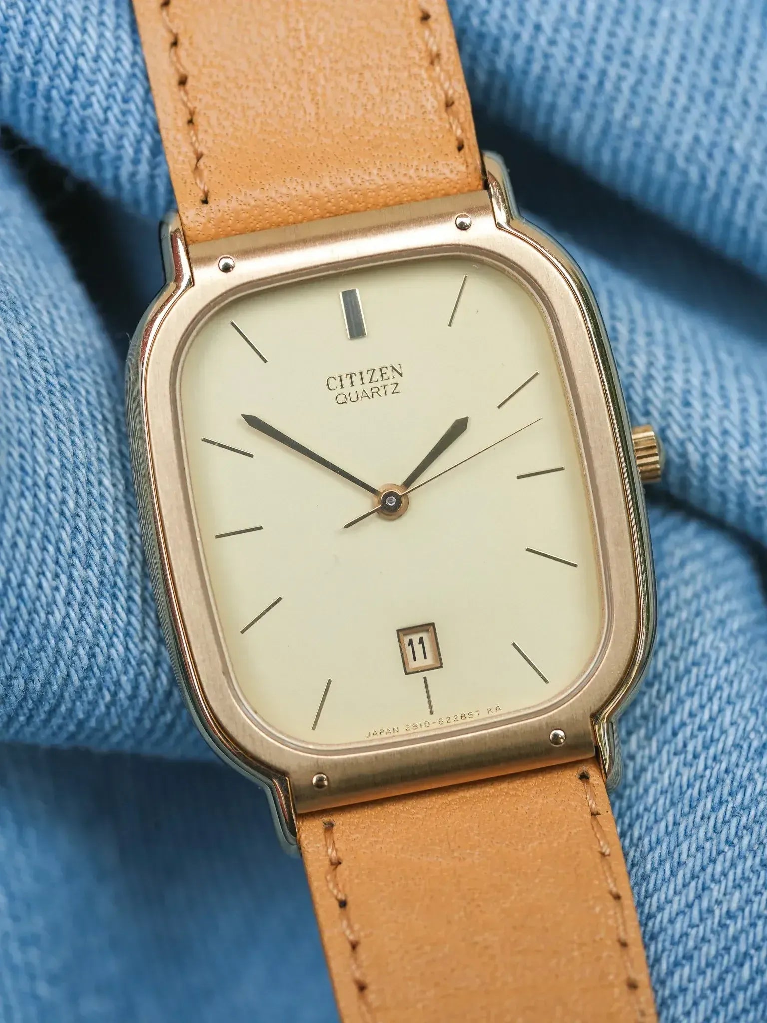 Citizen - Tonneau Citron Or Date 6h - NOS - 1985 - Atelier Victor