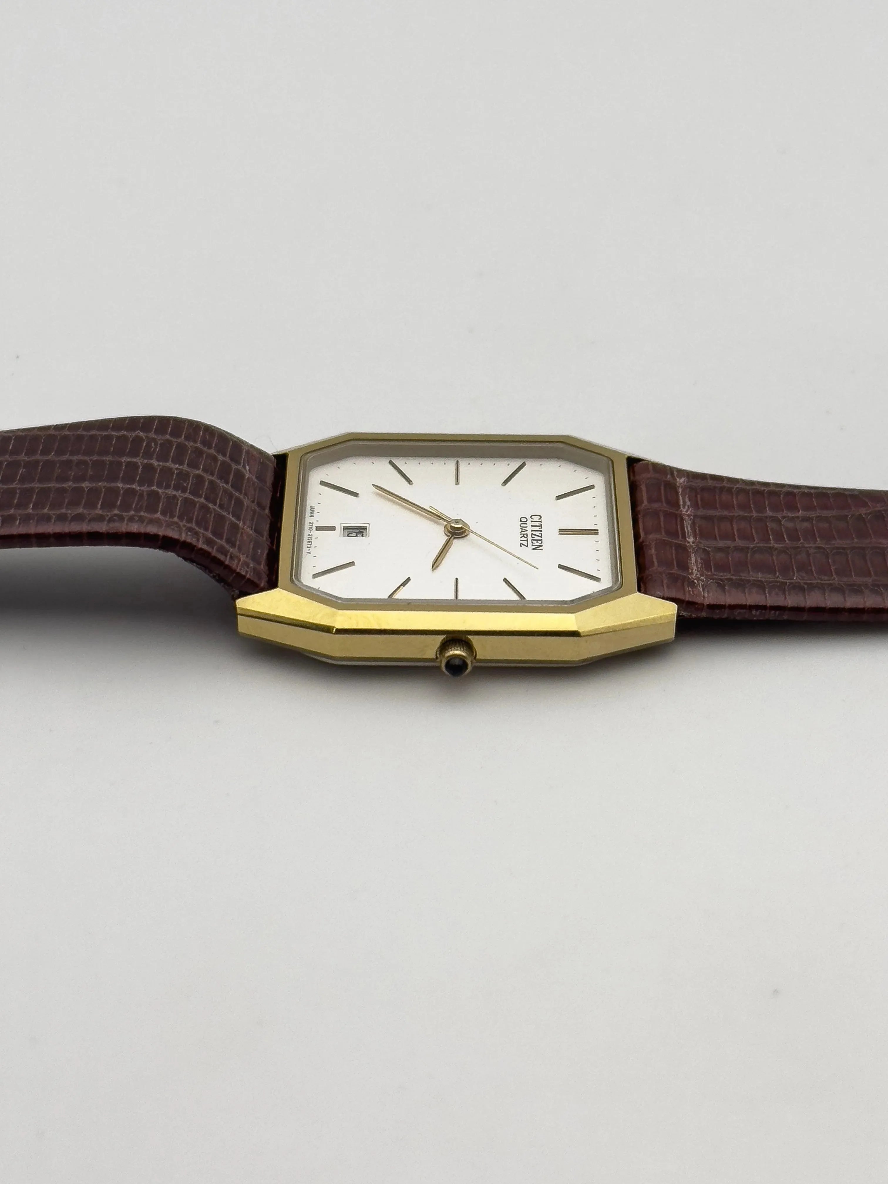 Citizen - Tonneau Gold Cabochon - NOS - 1990's - Atelier Victor Paris - Vintage Watch Shop Dubai
