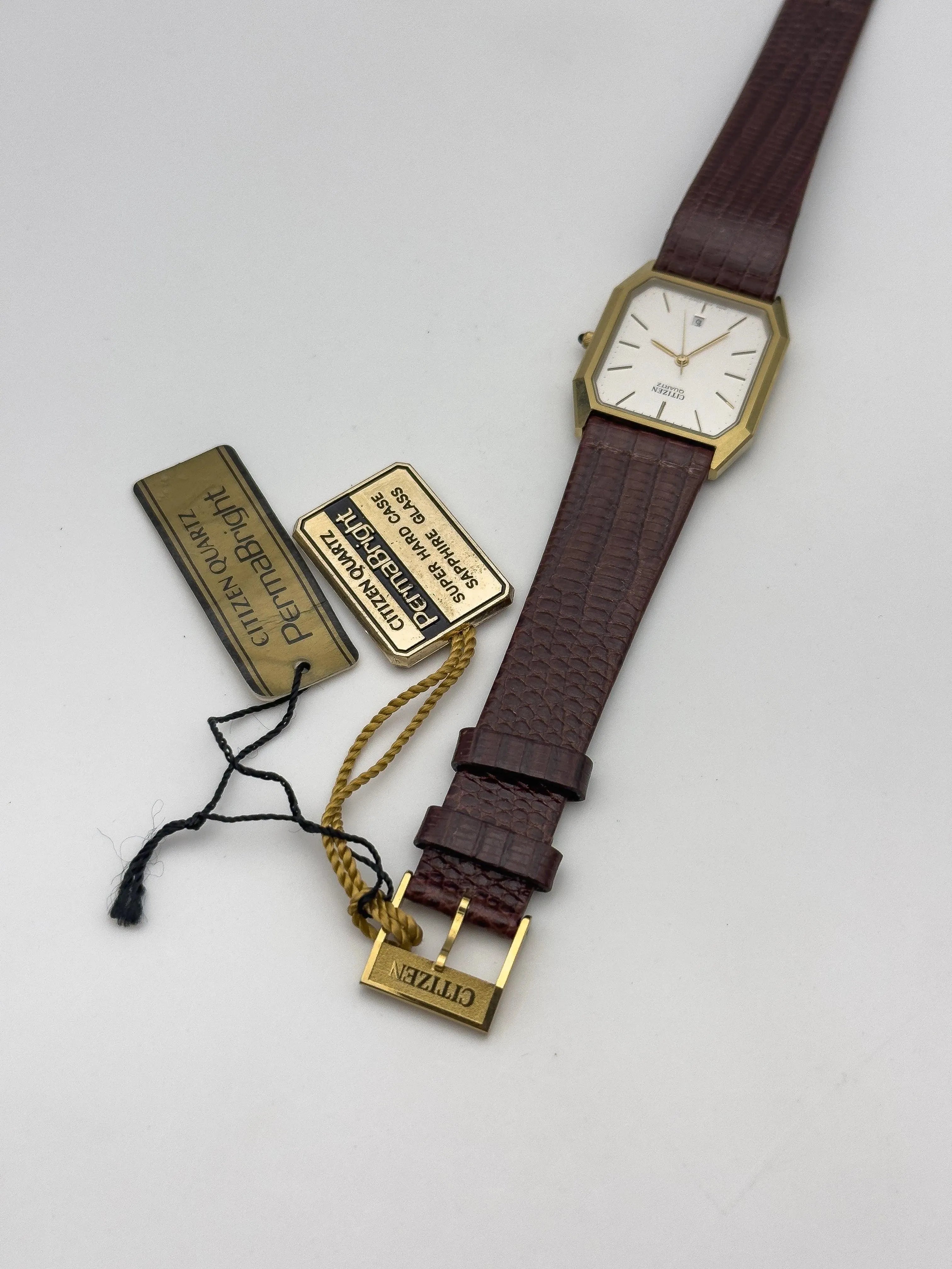 Citizen - Tonneau Gold Cabochon - NOS - 1990's - Atelier Victor Paris - Vintage Watch Shop Dubai