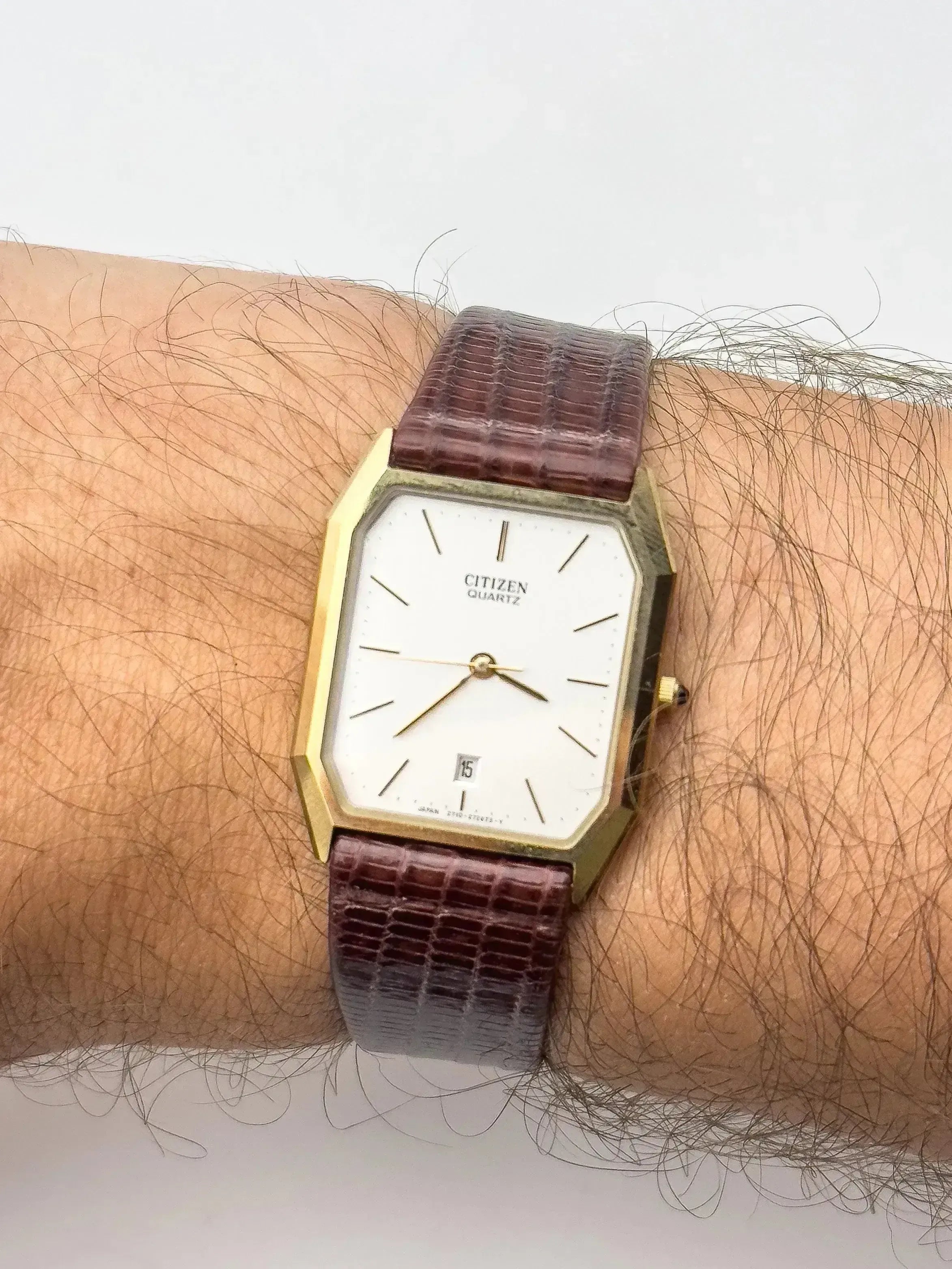 Citizen - Tonneau Gold Cabochon - NOS - 1990s - Atelier Victor