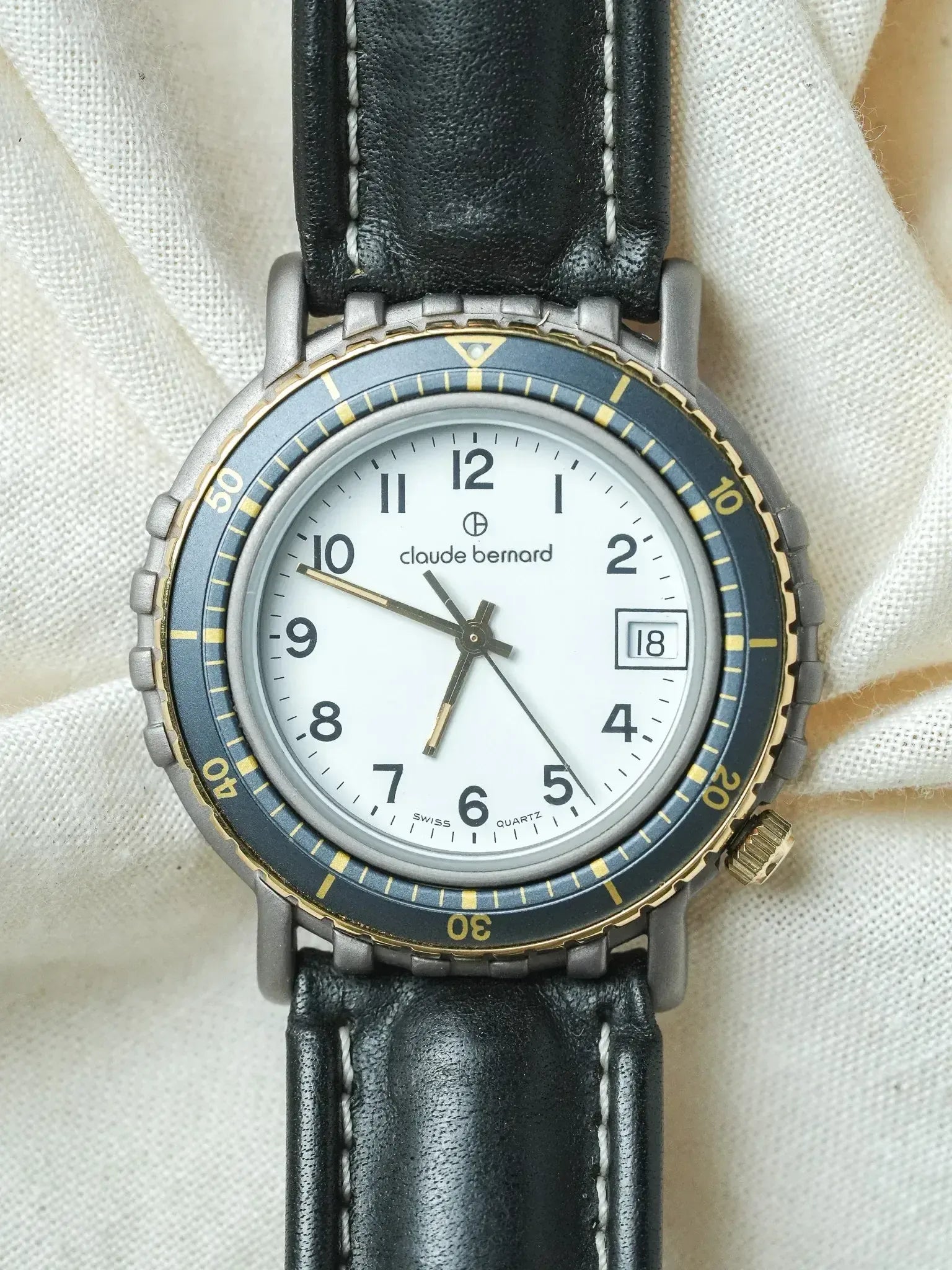 Claude Bernard - Anthracite Lunette Bleu - NOS - 1980s - Atelier Victor