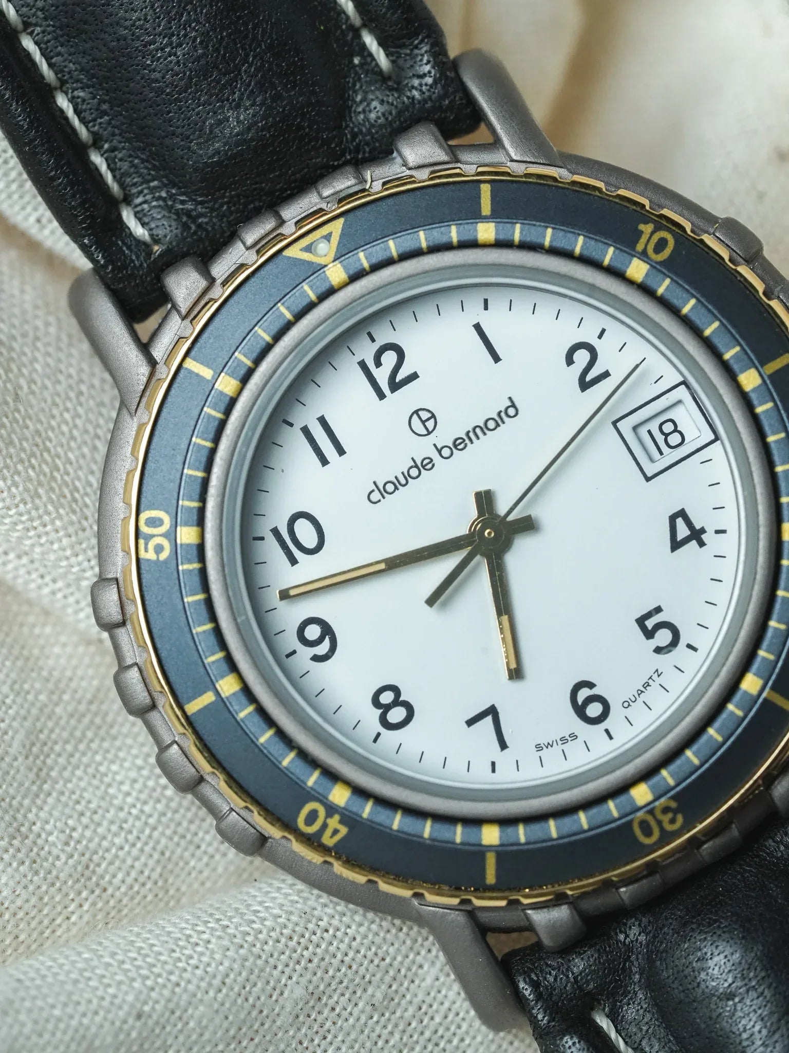 Claude Bernard - Anthracite Lunette Bleu - NOS - 1980s - Atelier Victor