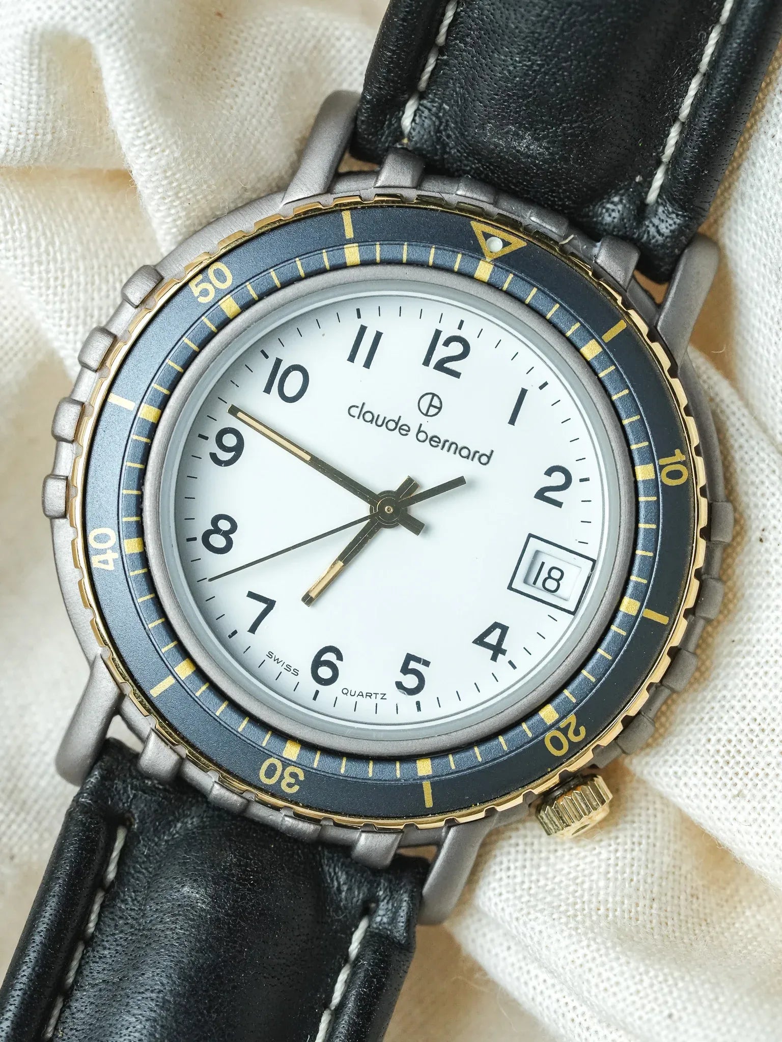 Claude Bernard - Anthracite Lunette Bleu - NOS - 1980s - Atelier Victor