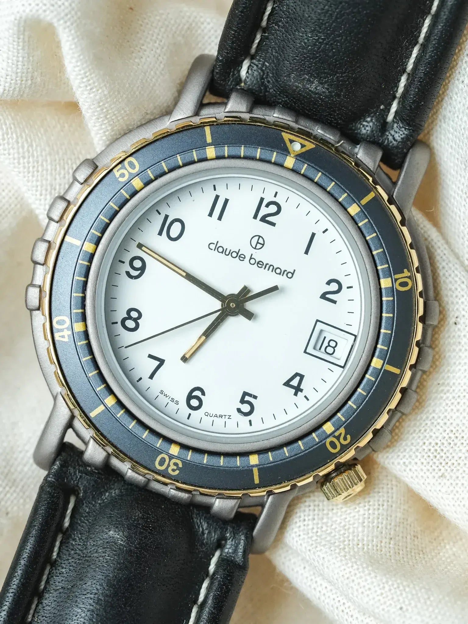 Claude Bernard - Anthracite Lunette Bleu - NOS - 1980s - Atelier Victor
