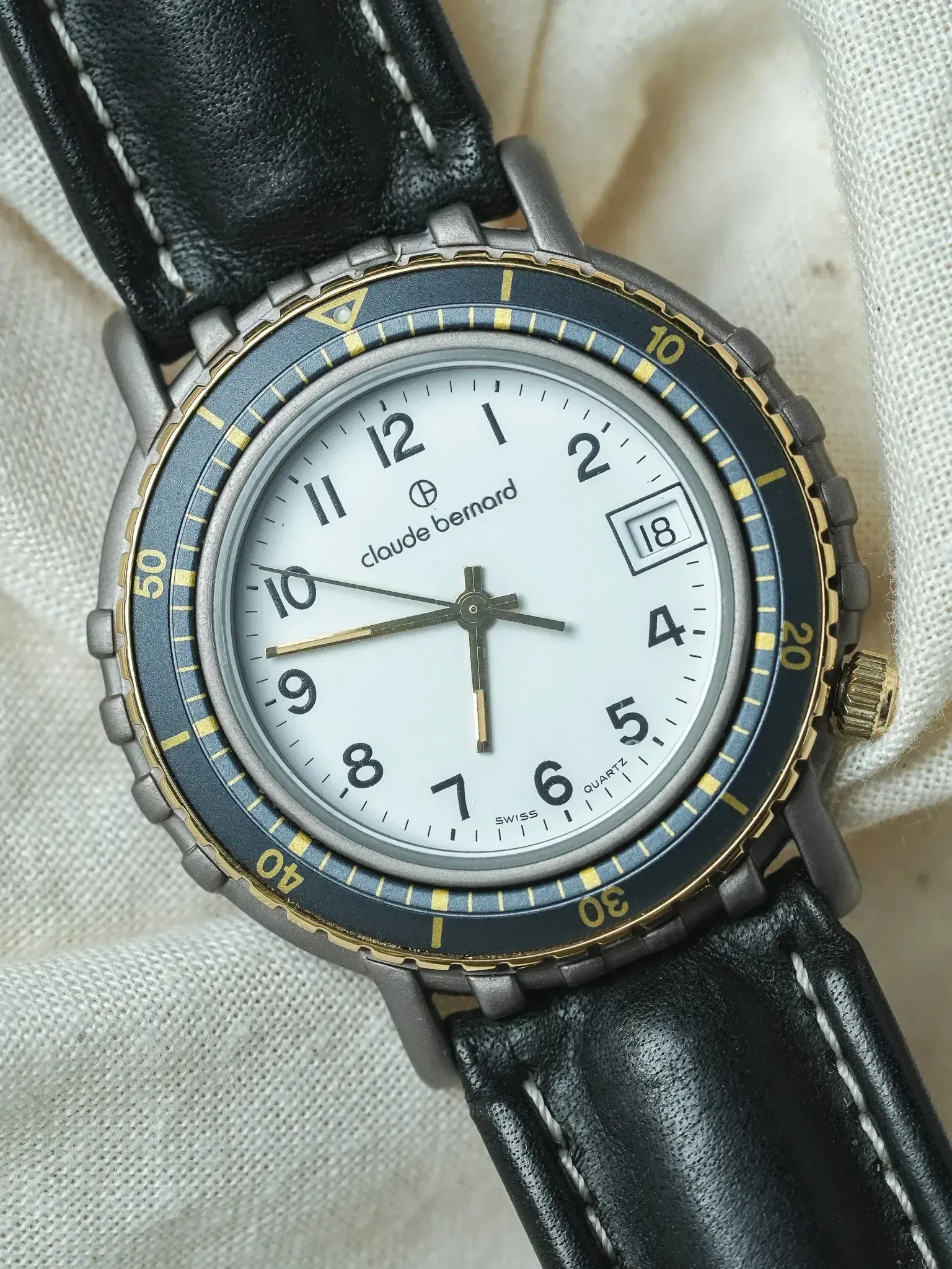 Claude Bernard - Anthracite Lunette Bleu - NOS - 1980s - Atelier Victor