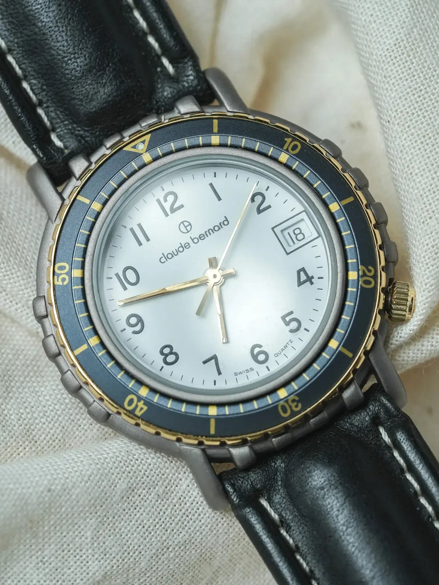 Claude Bernard - Anthracite Lunette Bleu - NOS - 1980s - Atelier Victor