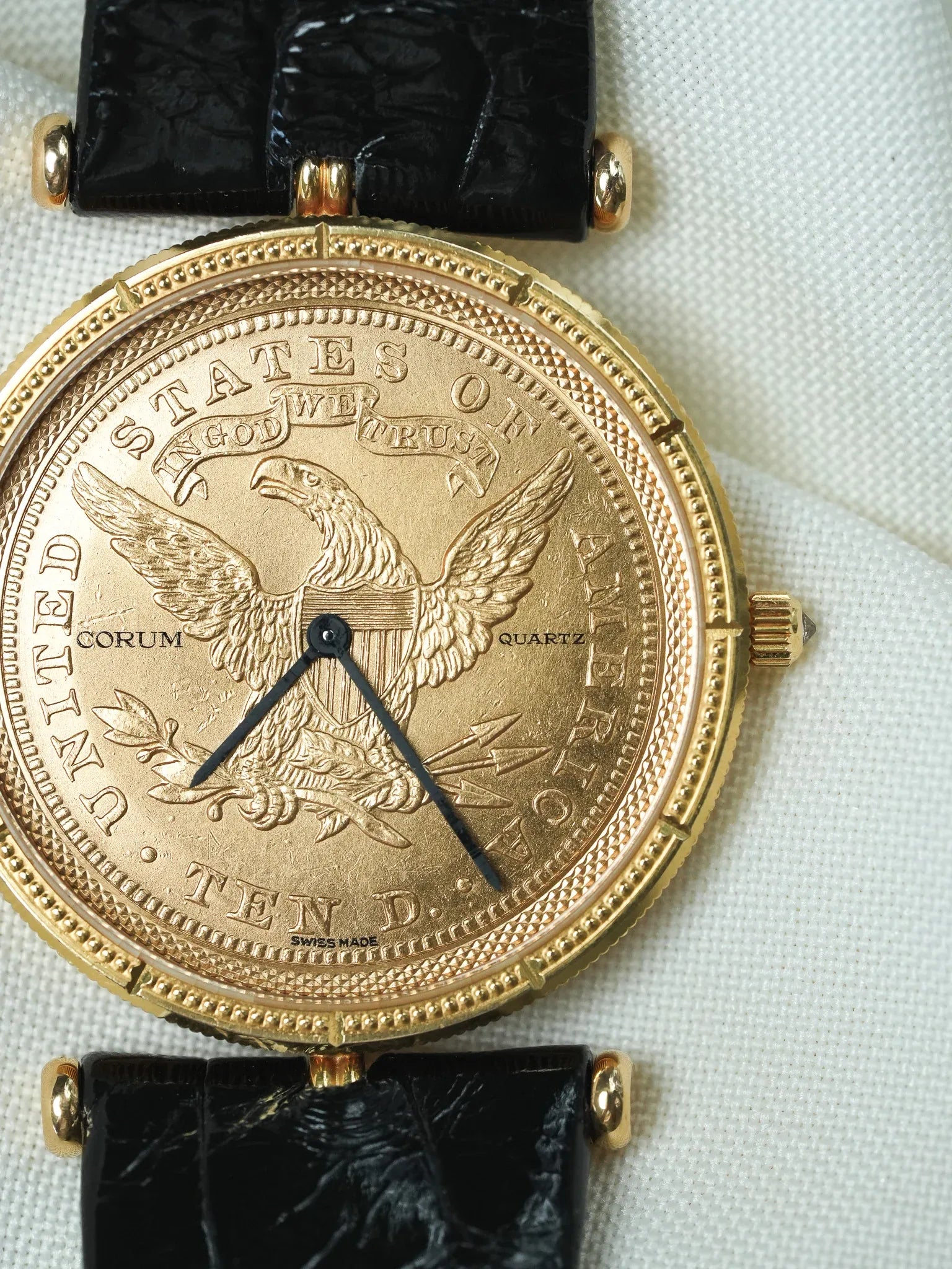 Corum - 18k gold watch piece 1882 10 dollars Eagle Liberty Head - 1990s