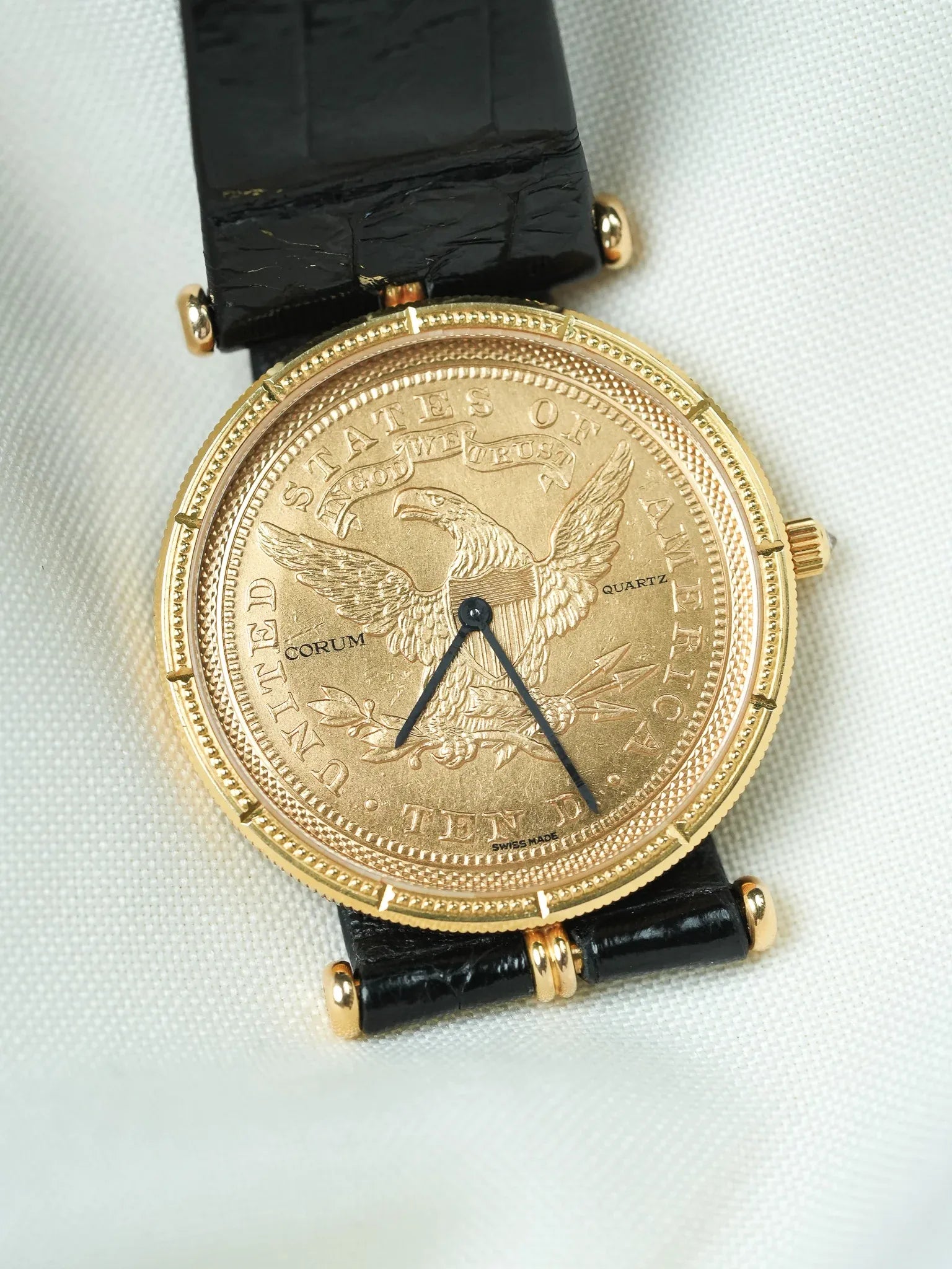 Corum - 18k gold watch piece 1882 10 dollars Eagle Liberty Head - 1990s