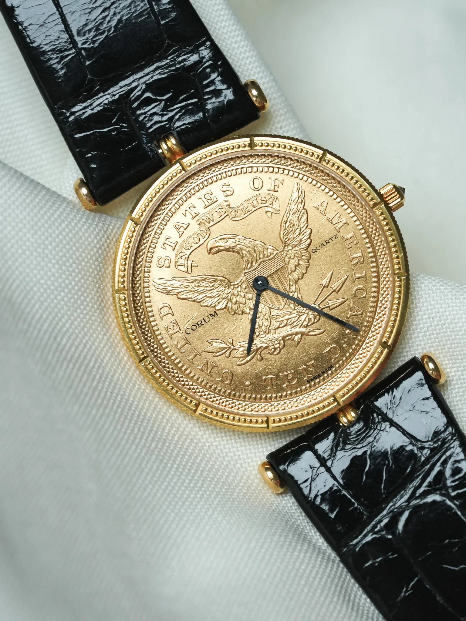 Corum - 18k gold watch piece 1882 10 dollars Eagle Liberty Head - 1990s