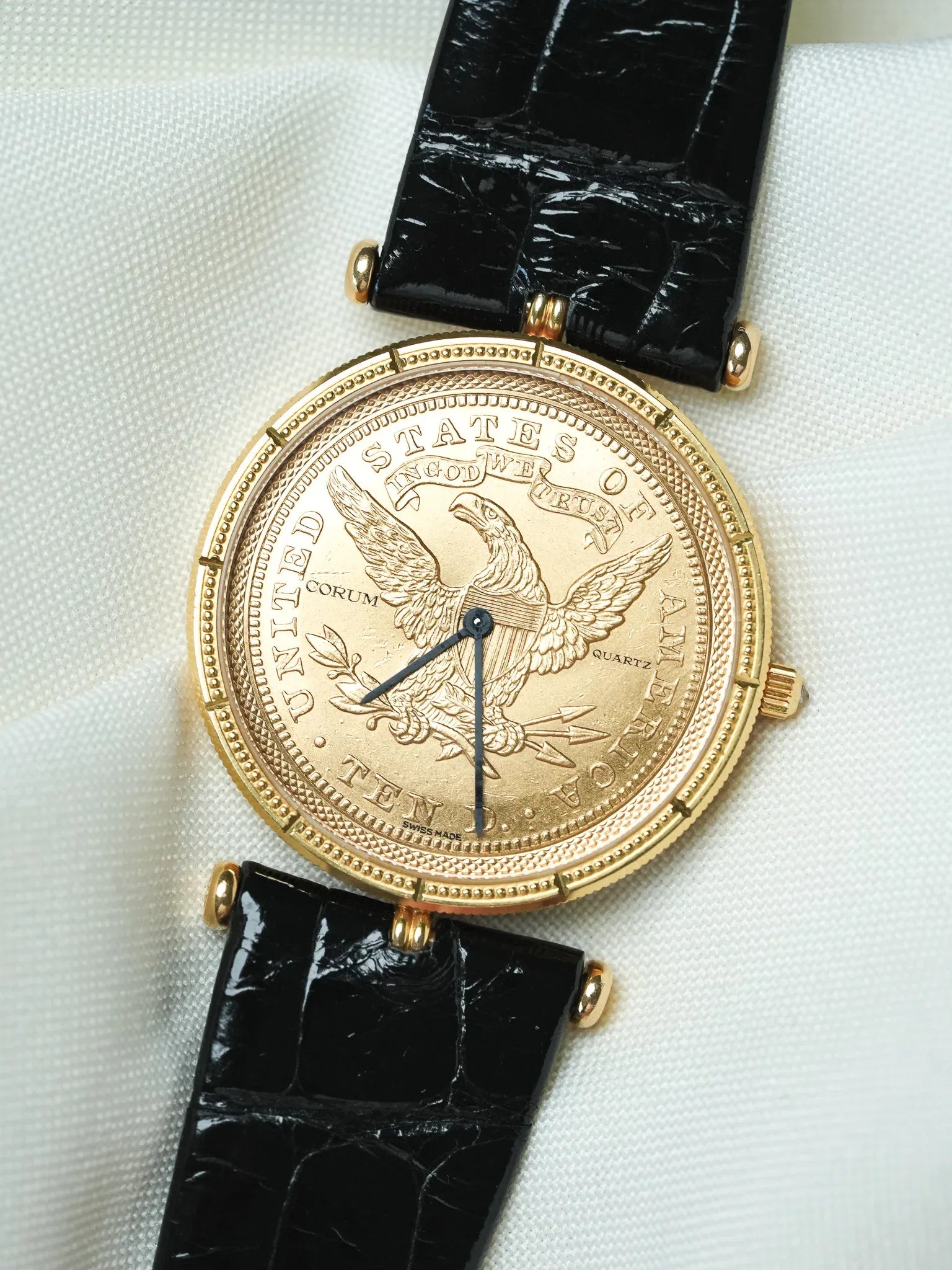 Corum - 18k gold watch piece 1882 10 dollars Eagle Liberty Head - 1990s