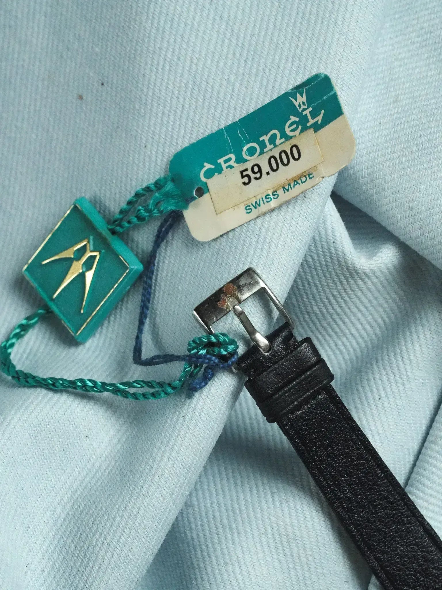 Crodel - Tank à remontage manuel Acier Cadran Anthracite - NOS - 1980s - Atelier Victor