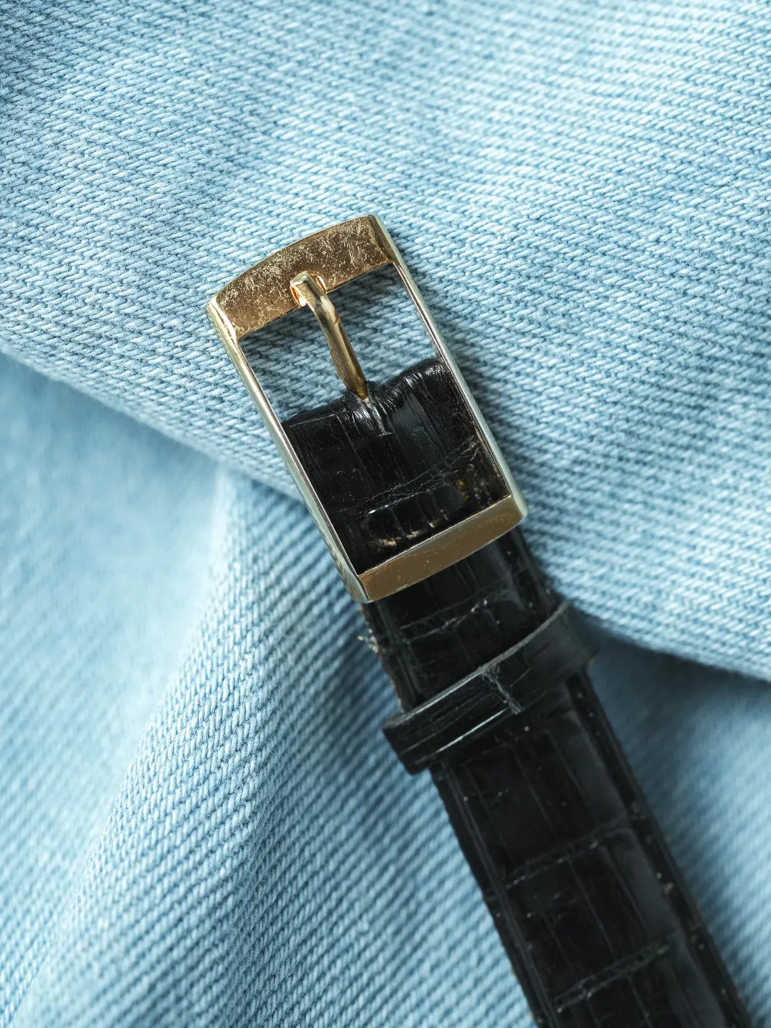 Donatel - Tank Or Oeil de Tigre Cabochon bleu - 1970s - Atelier Victor