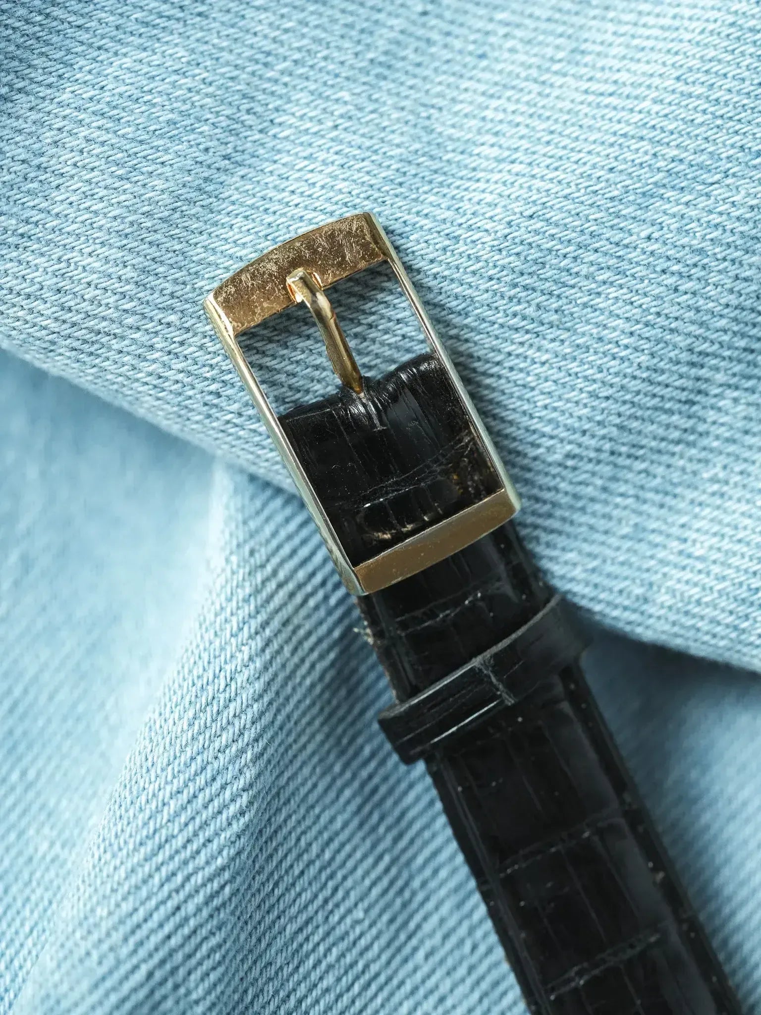 Donatel - Tank Or Oeil de Tigre Cabochon bleu - 1970s - Atelier Victor