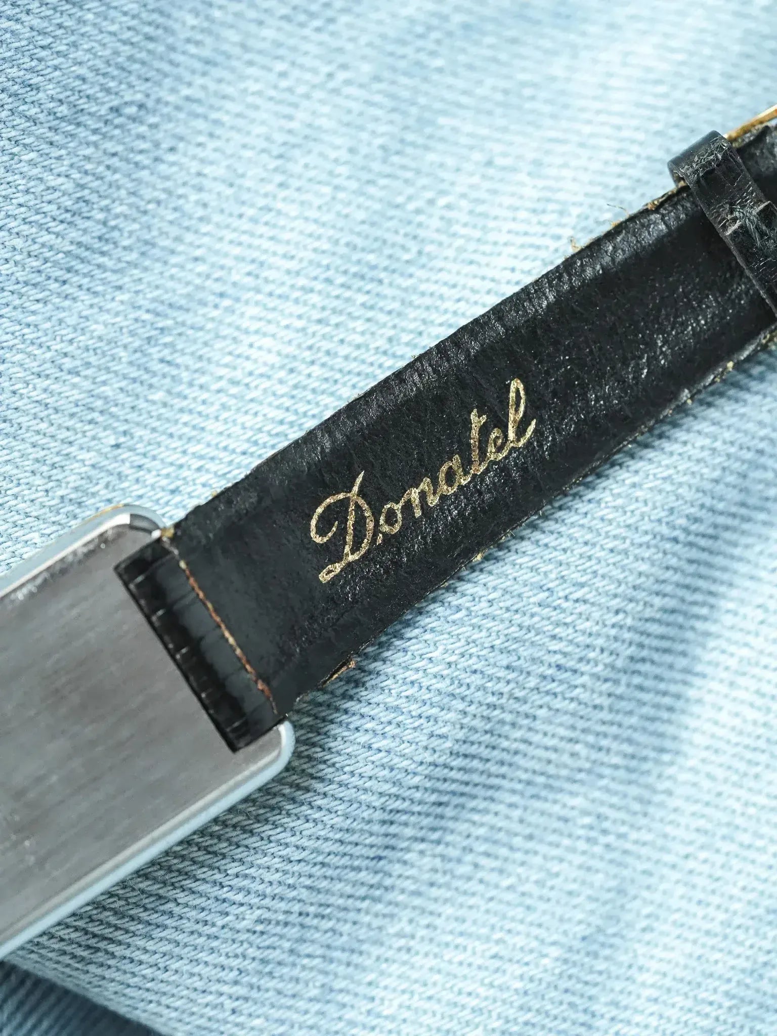 Donatel - Tank Or Oeil de Tigre Cabochon bleu - 1970s - Atelier Victor