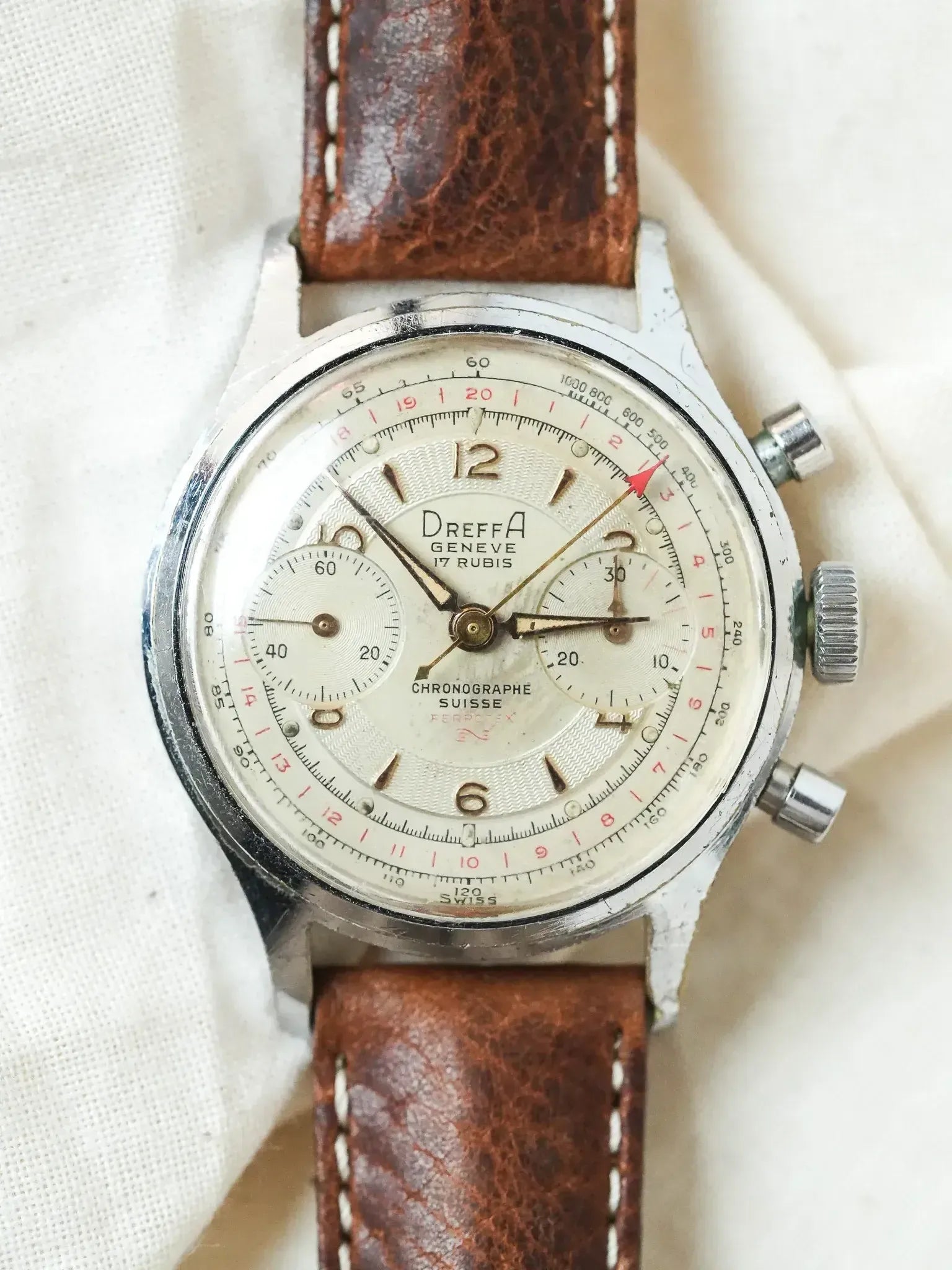 Dreffa Genève - Chronographe Landeron 251 Chrome - 1950s - Atelier Victor